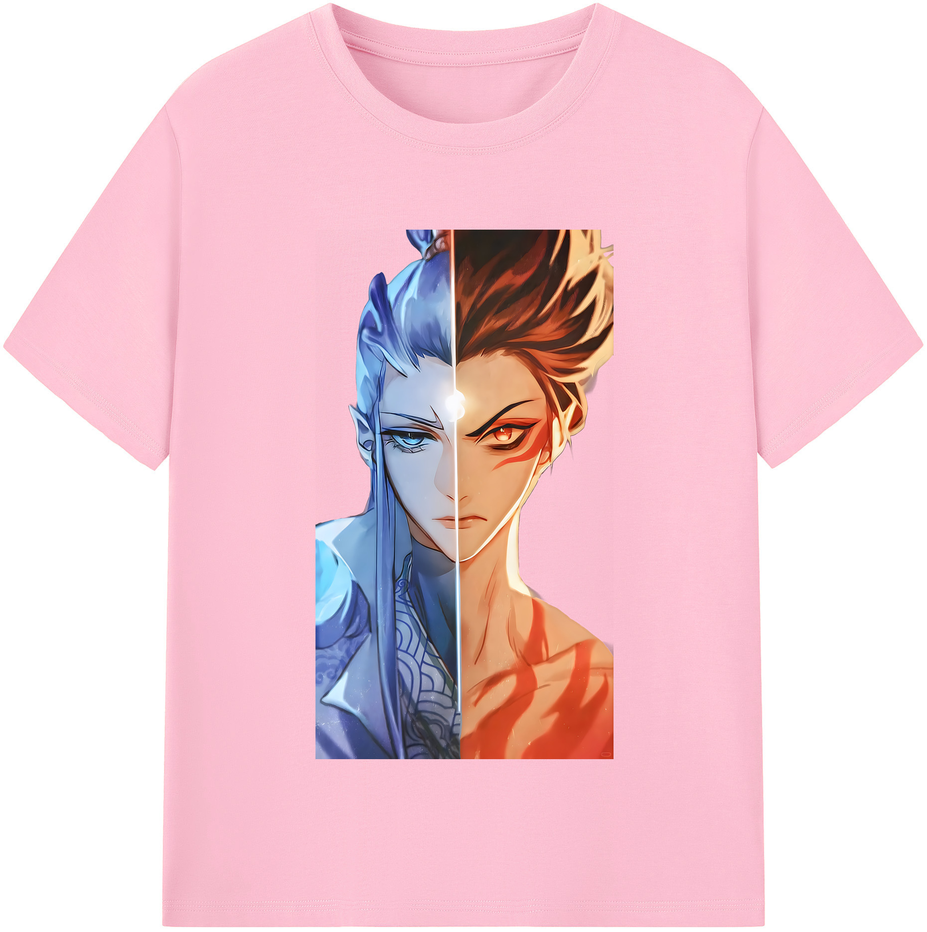 （画像用） Ne Zha 2 ナタ 魔童の大暴れ 綿100％半袖Tシャツ（フロントプリント）