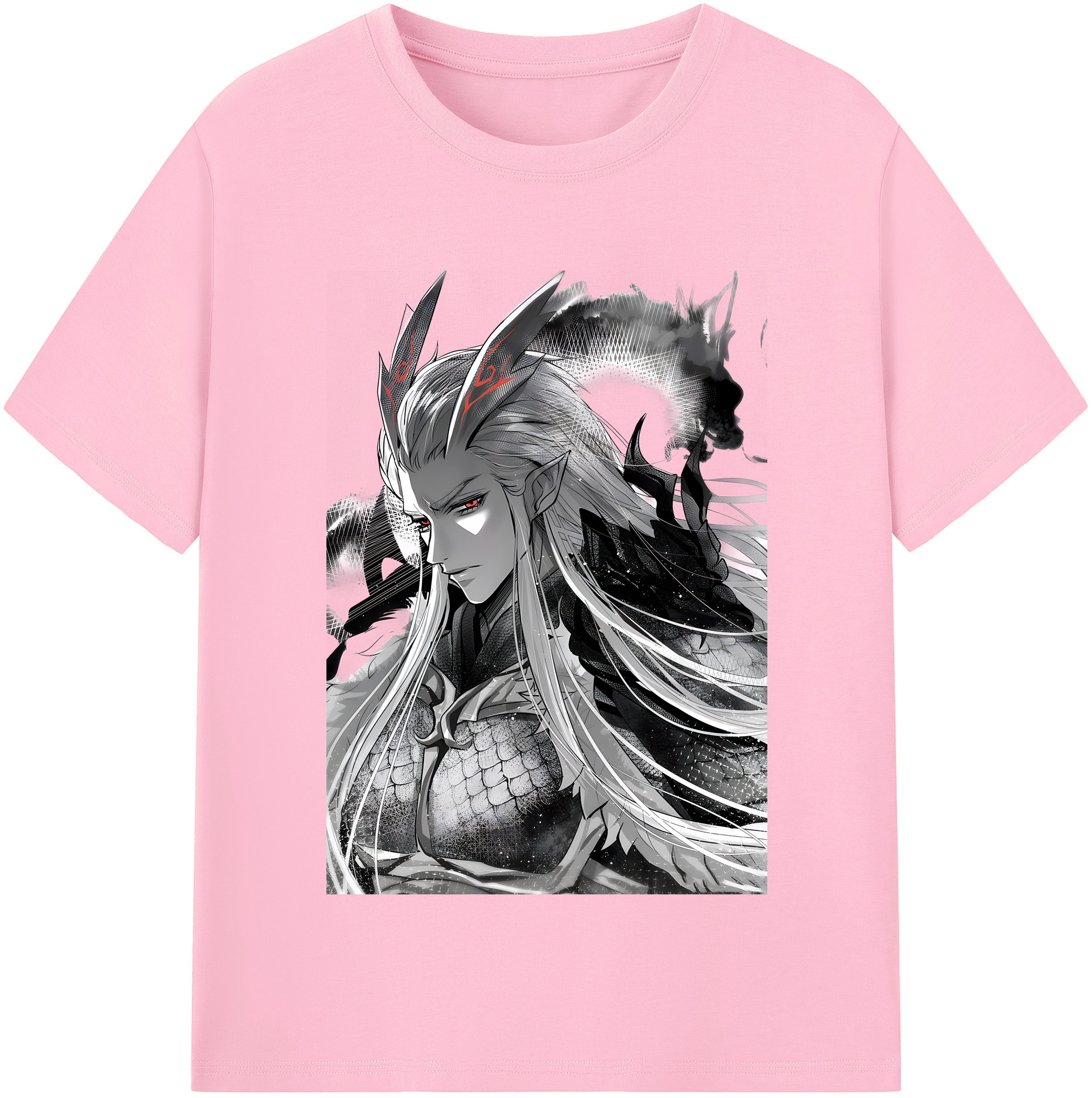 （画像用） Ne Zha 2 ナタ 魔童の大暴れ 綿100％半袖Tシャツ（フロントプリント）