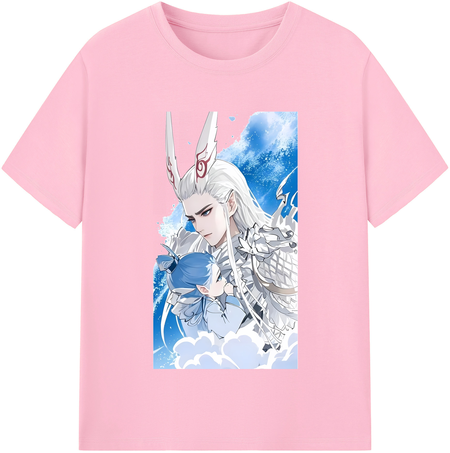 （画像用） Ne Zha 2 ナタ 魔童の大暴れ 綿100％半袖Tシャツ（フロントプリント）