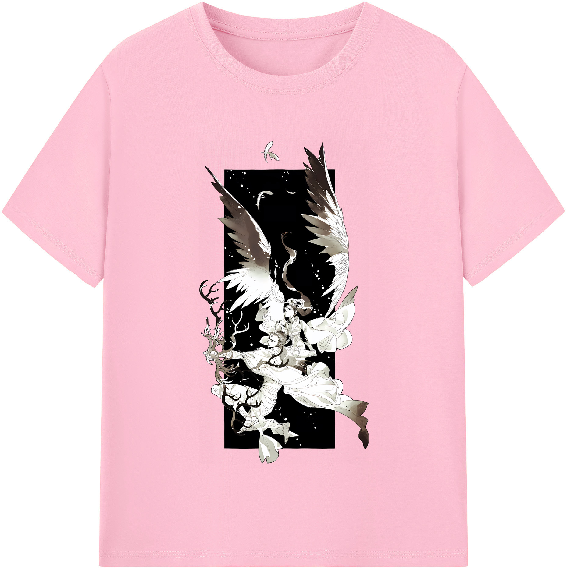 （画像用） Ne Zha 2 ナタ 魔童の大暴れ 綿100％半袖Tシャツ（フロントプリント）