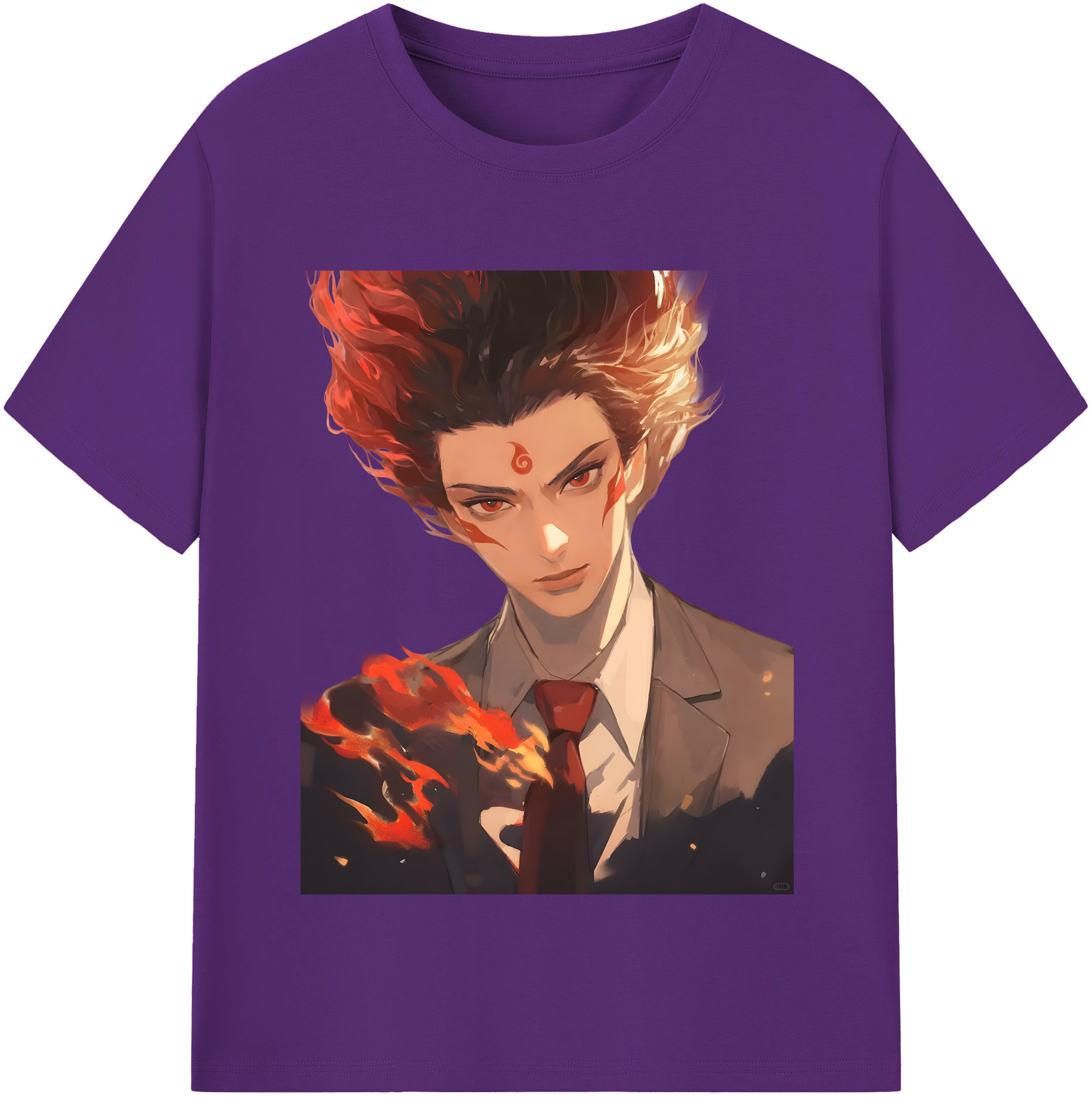 （画像用） Ne Zha 2 ナタ 魔童の大暴れ 綿100％半袖Tシャツ（フロントプリント）