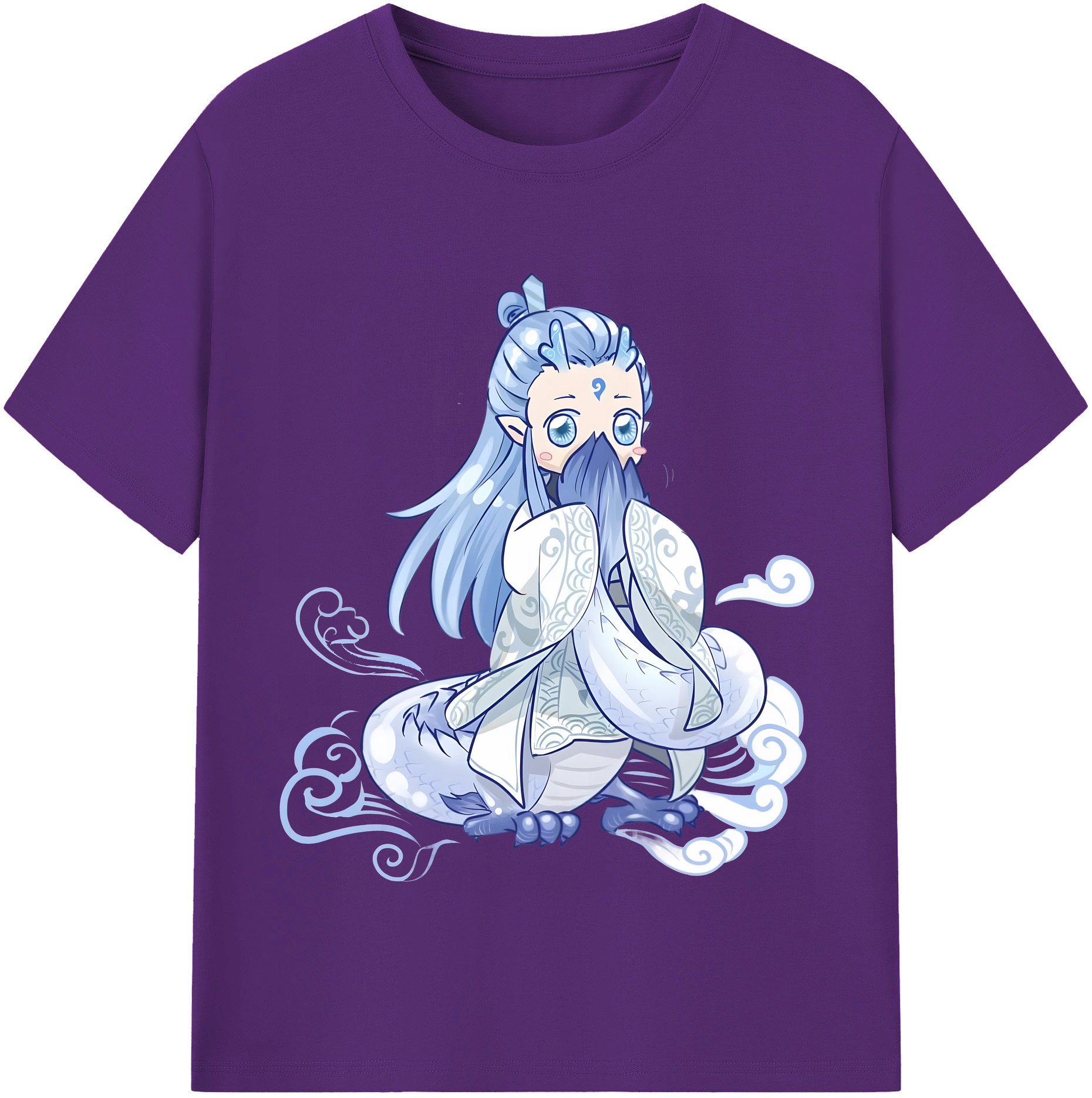 （画像用） Ne Zha 2 ナタ 魔童の大暴れ 綿100％半袖Tシャツ（フロントプリント）