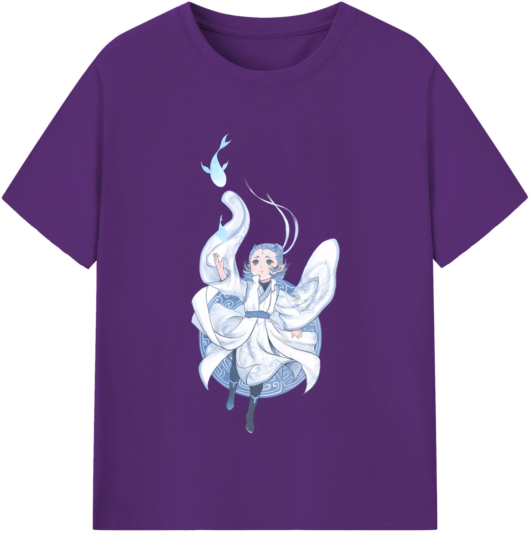 （画像用） Ne Zha 2 ナタ 魔童の大暴れ 綿100％半袖Tシャツ（フロントプリント）