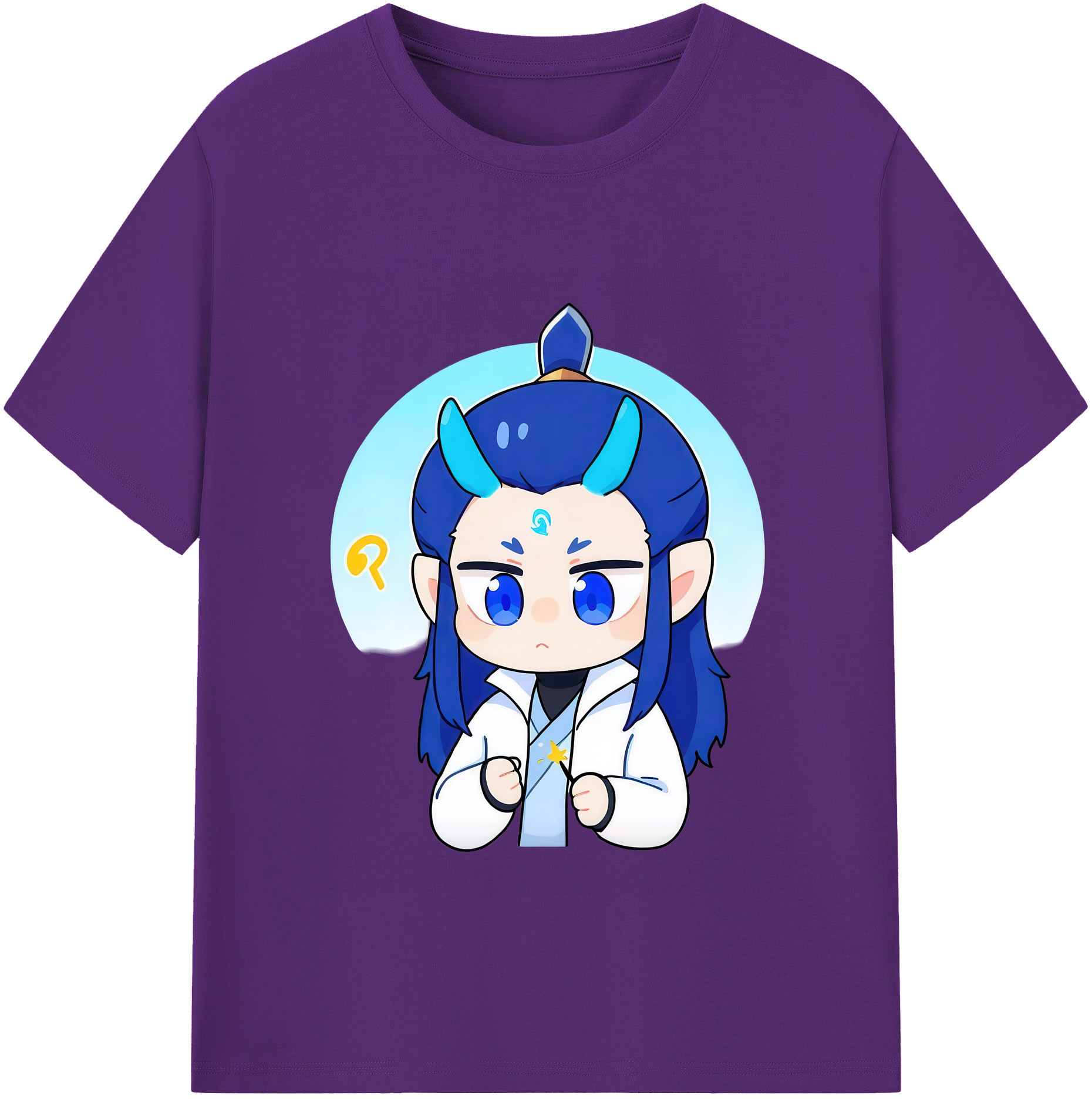 （画像用） Ne Zha 2 ナタ 魔童の大暴れ 綿100％半袖Tシャツ（フロントプリント）