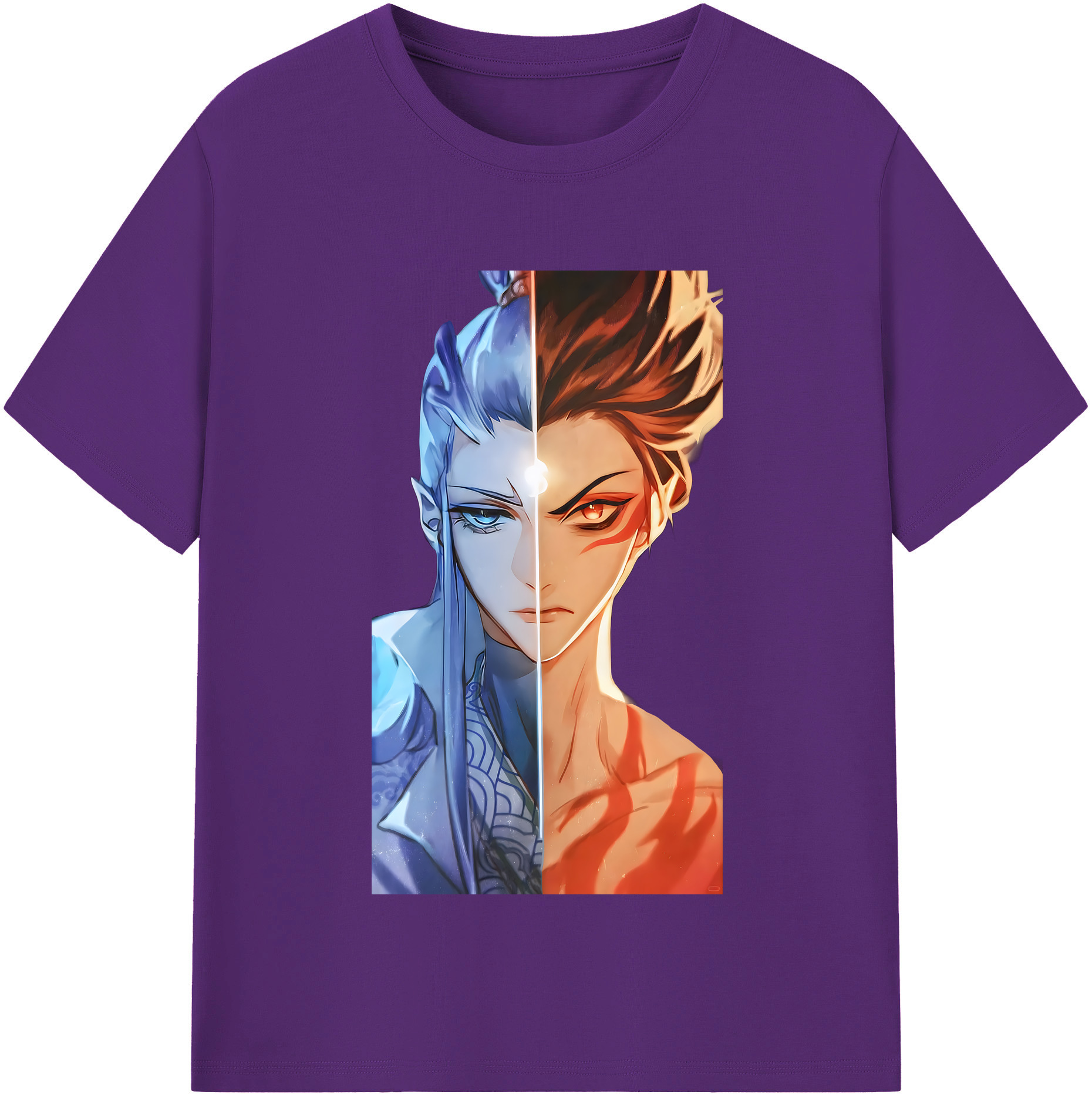 （画像用） Ne Zha 2 ナタ 魔童の大暴れ 綿100％半袖Tシャツ（フロントプリント）