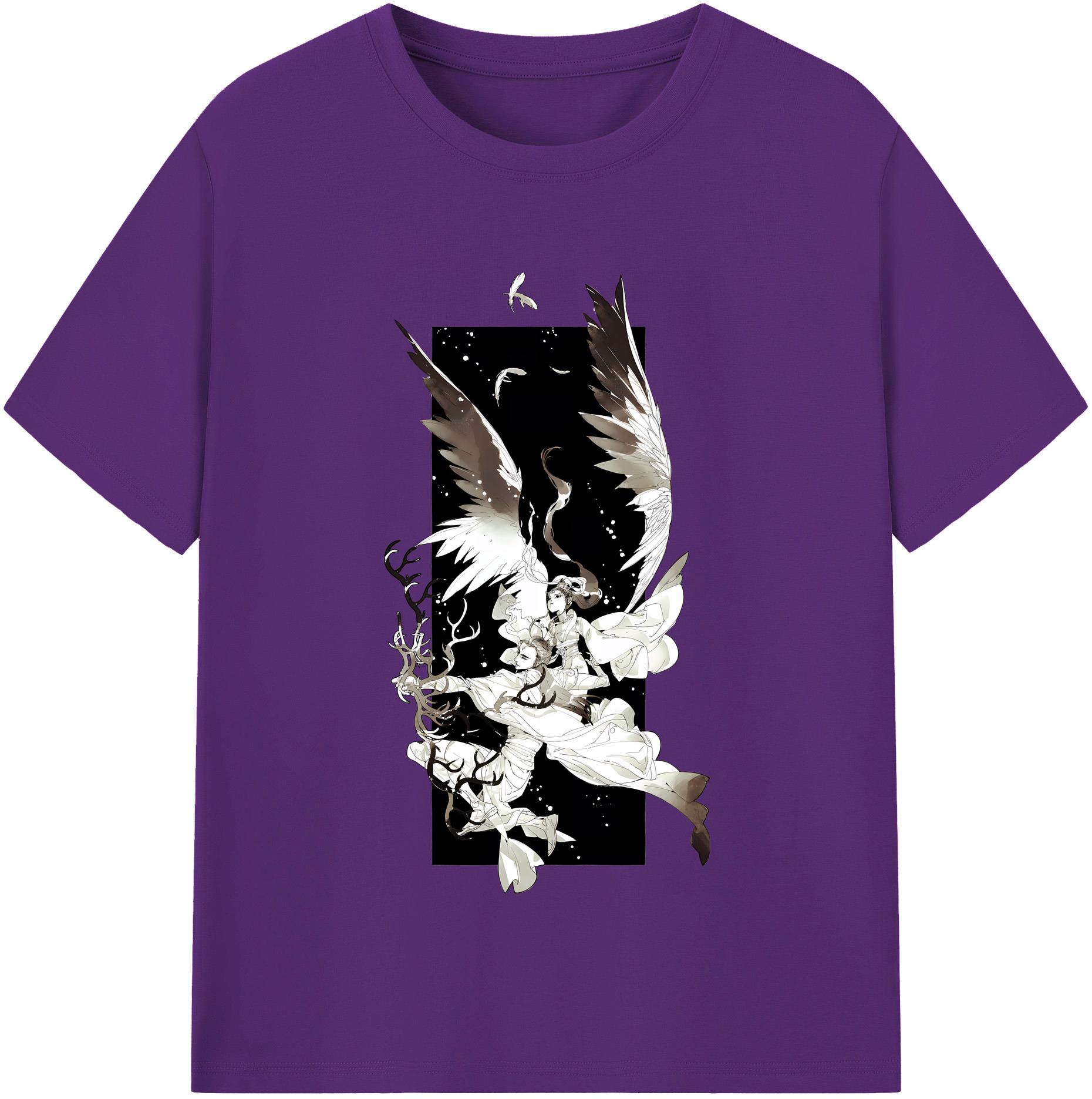 （画像用） Ne Zha 2 ナタ 魔童の大暴れ 綿100％半袖Tシャツ（フロントプリント）