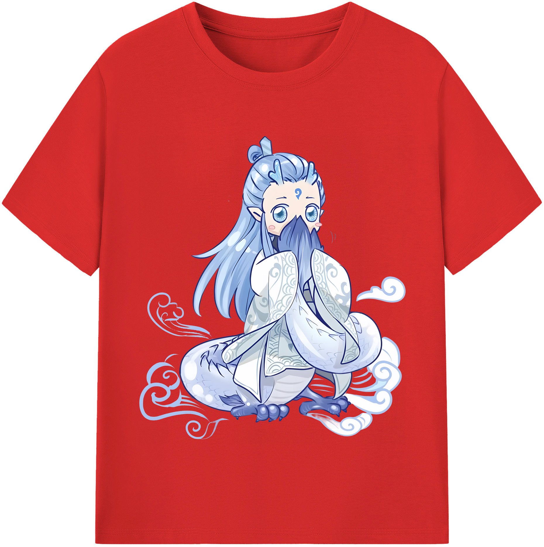 （画像用） Ne Zha 2 ナタ 魔童の大暴れ 綿100％半袖Tシャツ（フロントプリント）