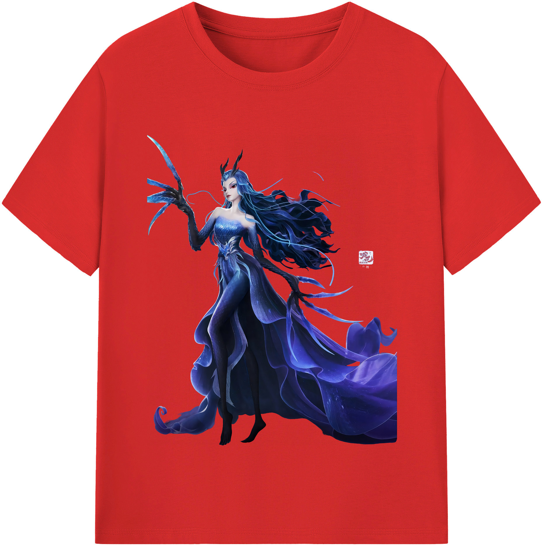 （画像用） Ne Zha 2 ナタ 魔童の大暴れ 綿100％半袖Tシャツ（フロントプリント）