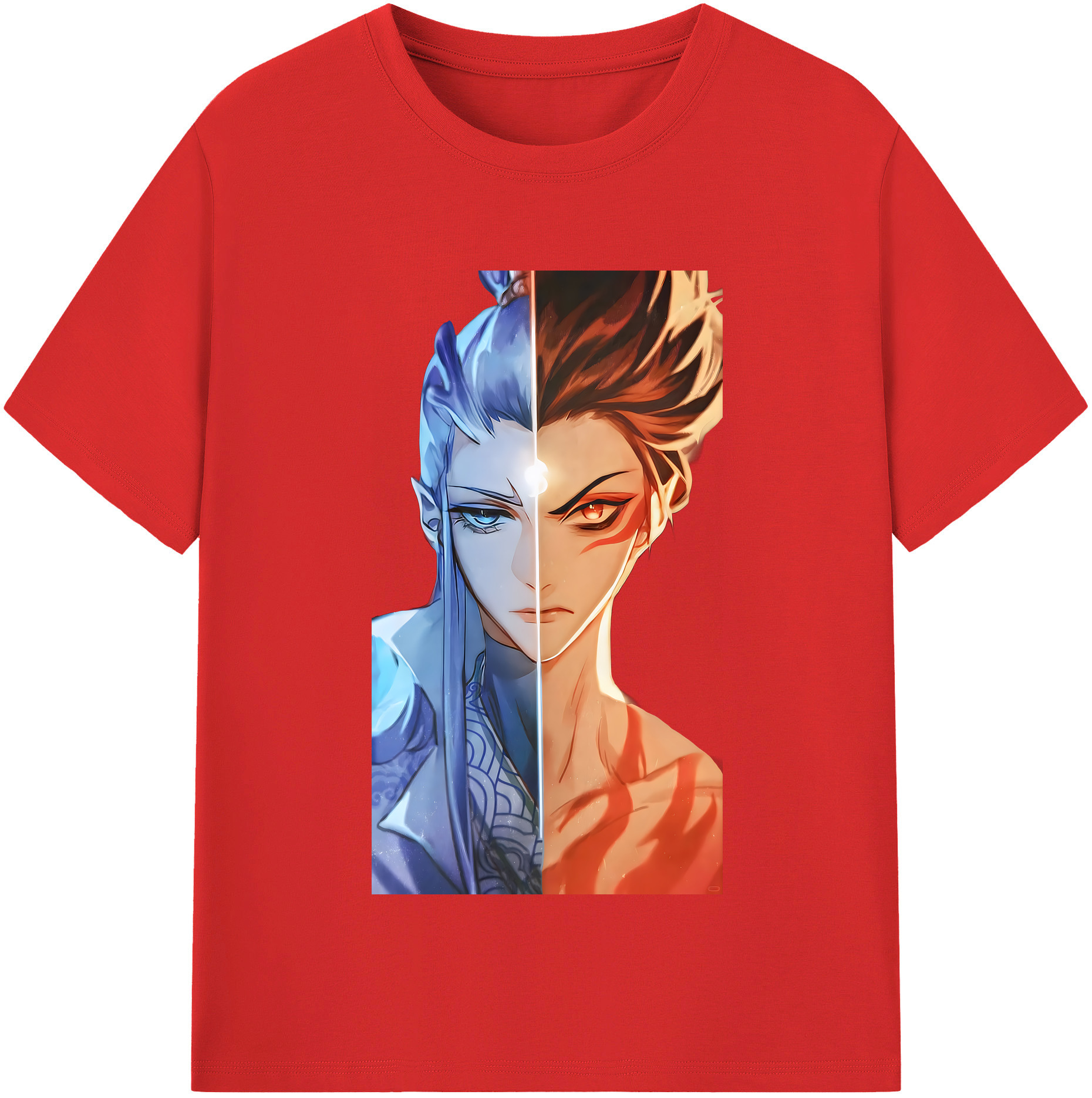 （画像用） Ne Zha 2 ナタ 魔童の大暴れ 綿100％半袖Tシャツ（フロントプリント）