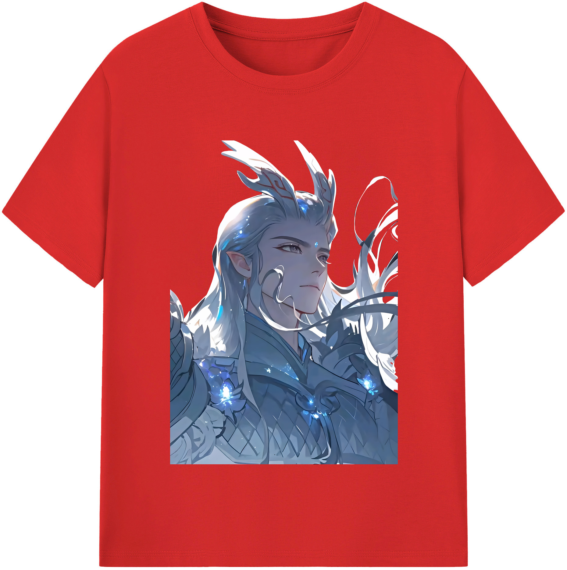 （画像用） Ne Zha 2 ナタ 魔童の大暴れ 綿100％半袖Tシャツ（フロントプリント）