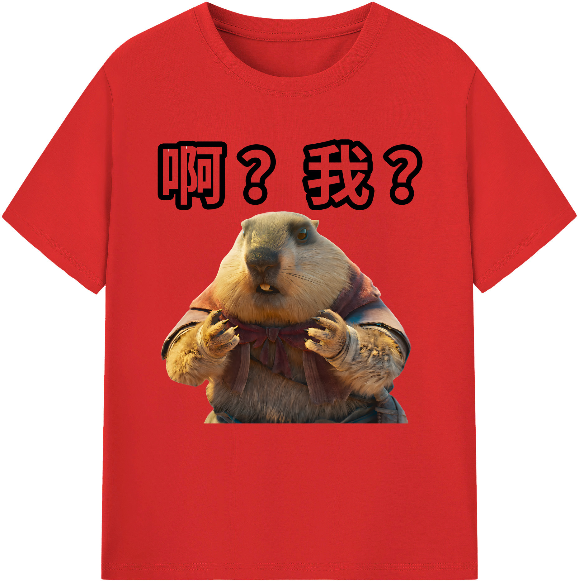 （画像用） Ne Zha 2 ナタ 魔童の大暴れ 綿100％半袖Tシャツ（フロントプリント）