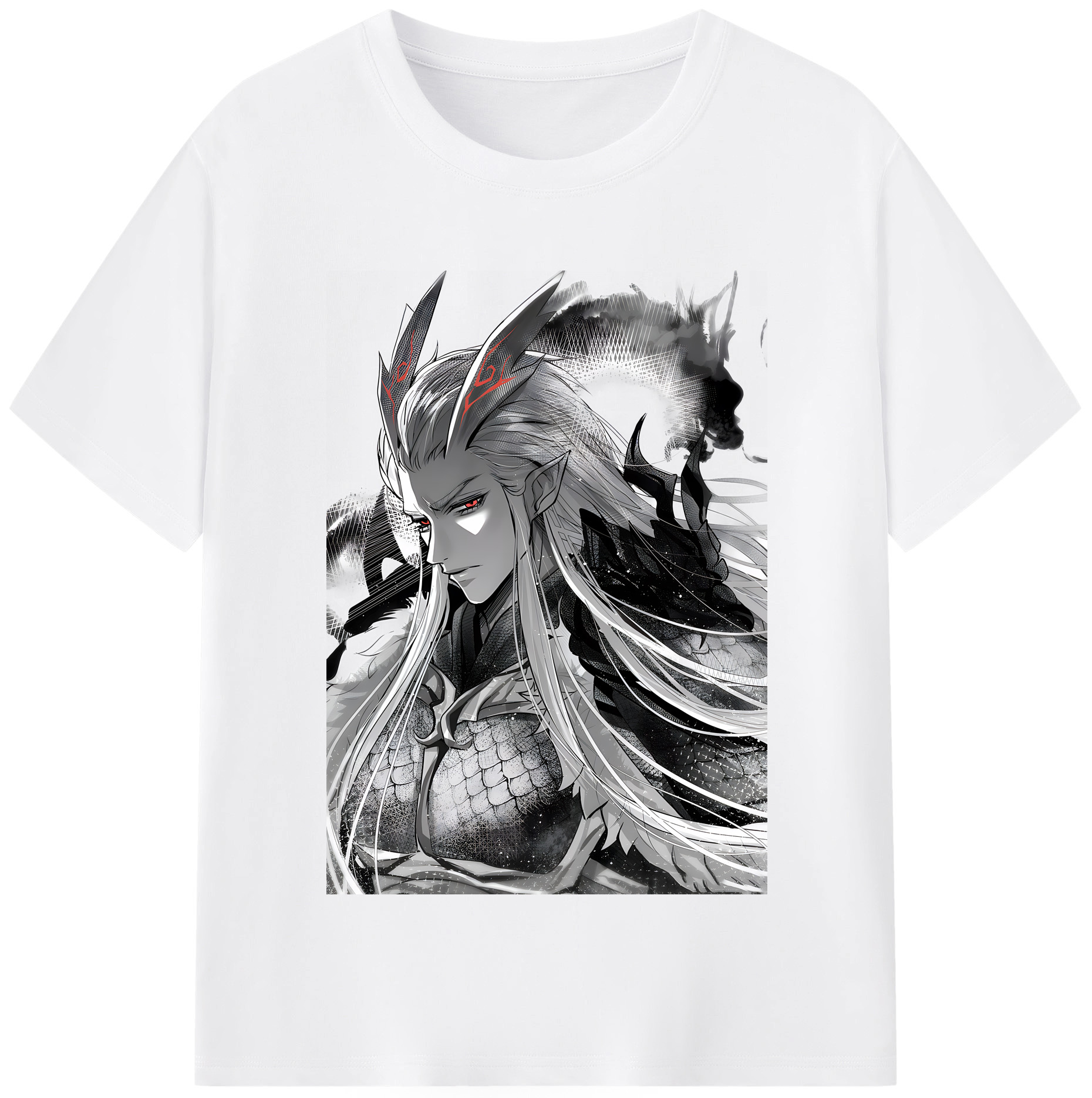 （画像用） Ne Zha 2 ナタ 魔童の大暴れ 綿100％半袖Tシャツ（フロントプリント）