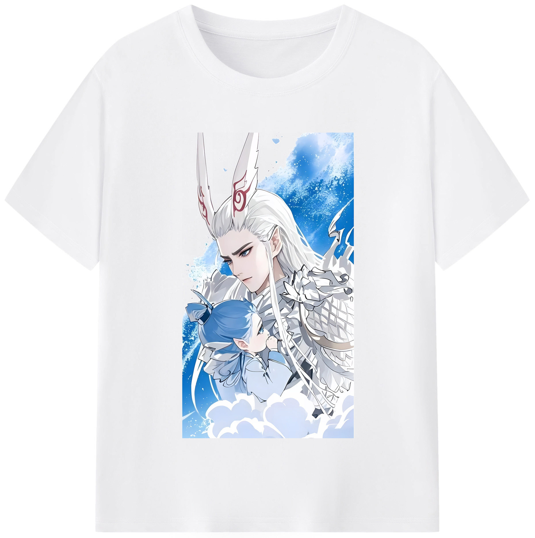 （画像用） Ne Zha 2 ナタ 魔童の大暴れ 綿100％半袖Tシャツ（フロントプリント）