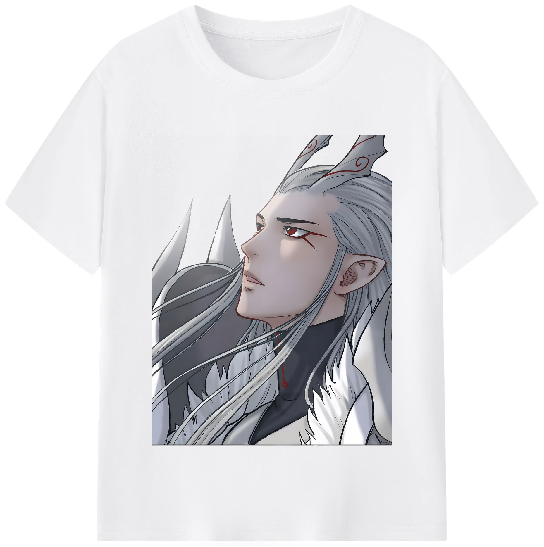 （画像用） Ne Zha 2 ナタ 魔童の大暴れ 綿100％半袖Tシャツ（フロントプリント）