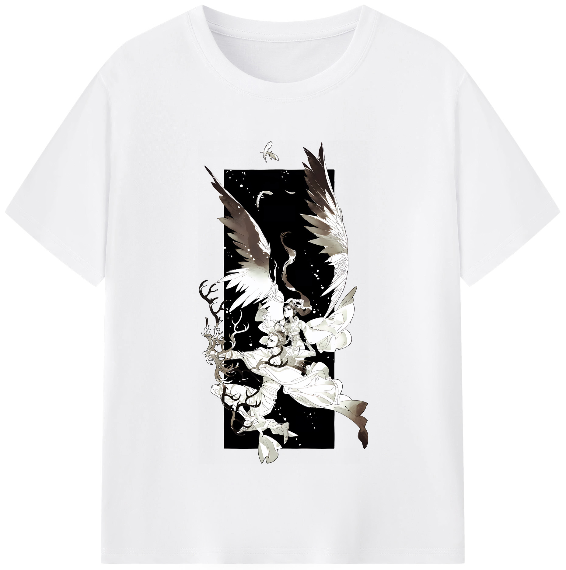 （画像用） Ne Zha 2 ナタ 魔童の大暴れ 綿100％半袖Tシャツ（フロントプリント）