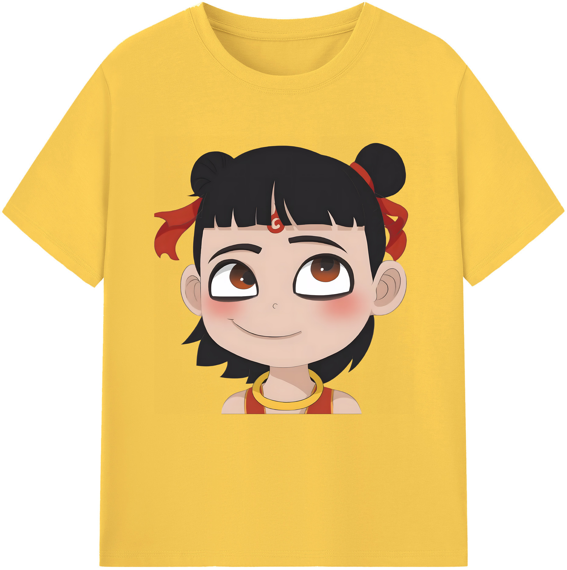 （画像用） Ne Zha 2 ナタ 魔童の大暴れ 綿100％半袖Tシャツ（フロントプリント）