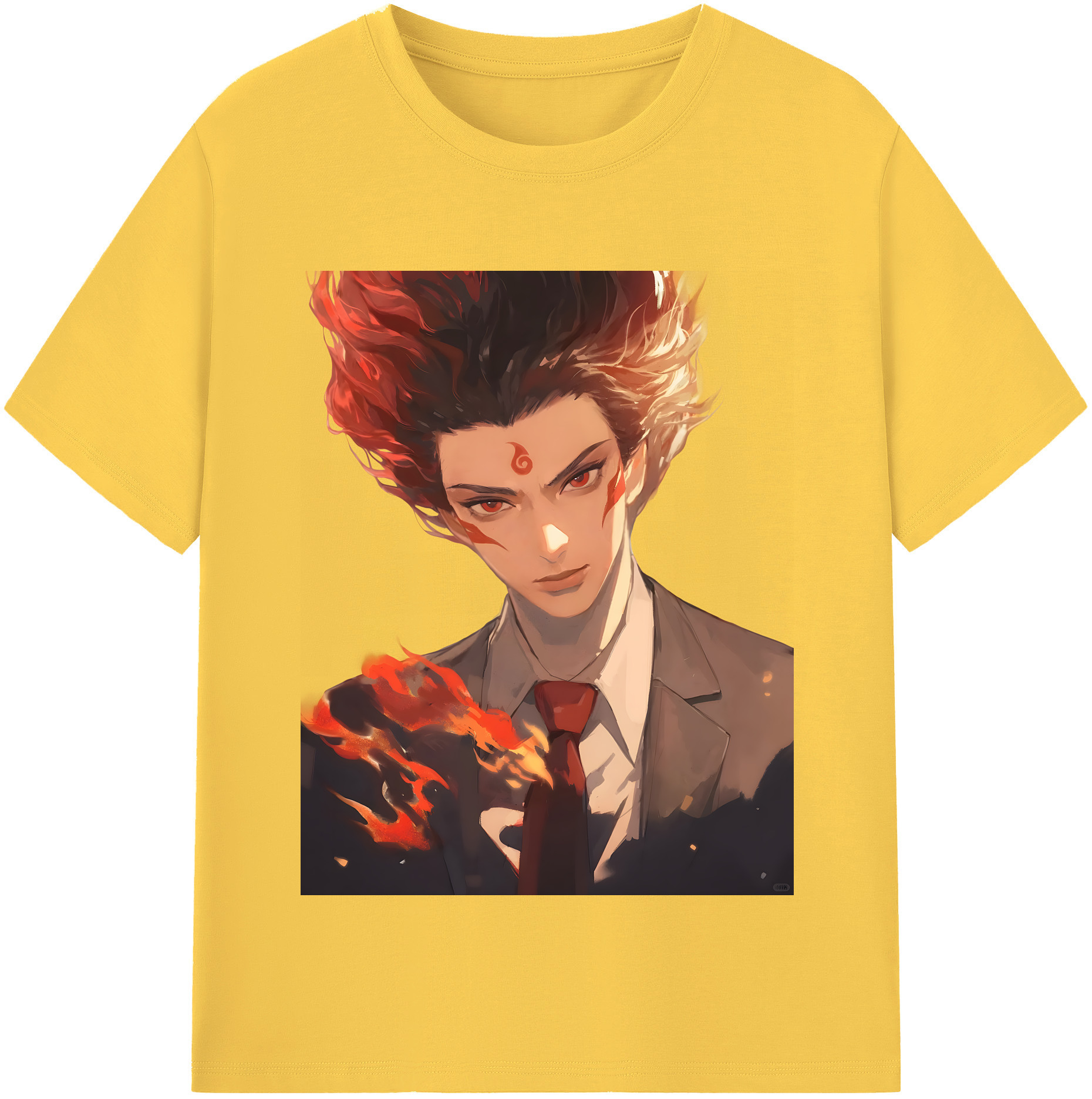（画像用） Ne Zha 2 ナタ 魔童の大暴れ 綿100％半袖Tシャツ（フロントプリント）