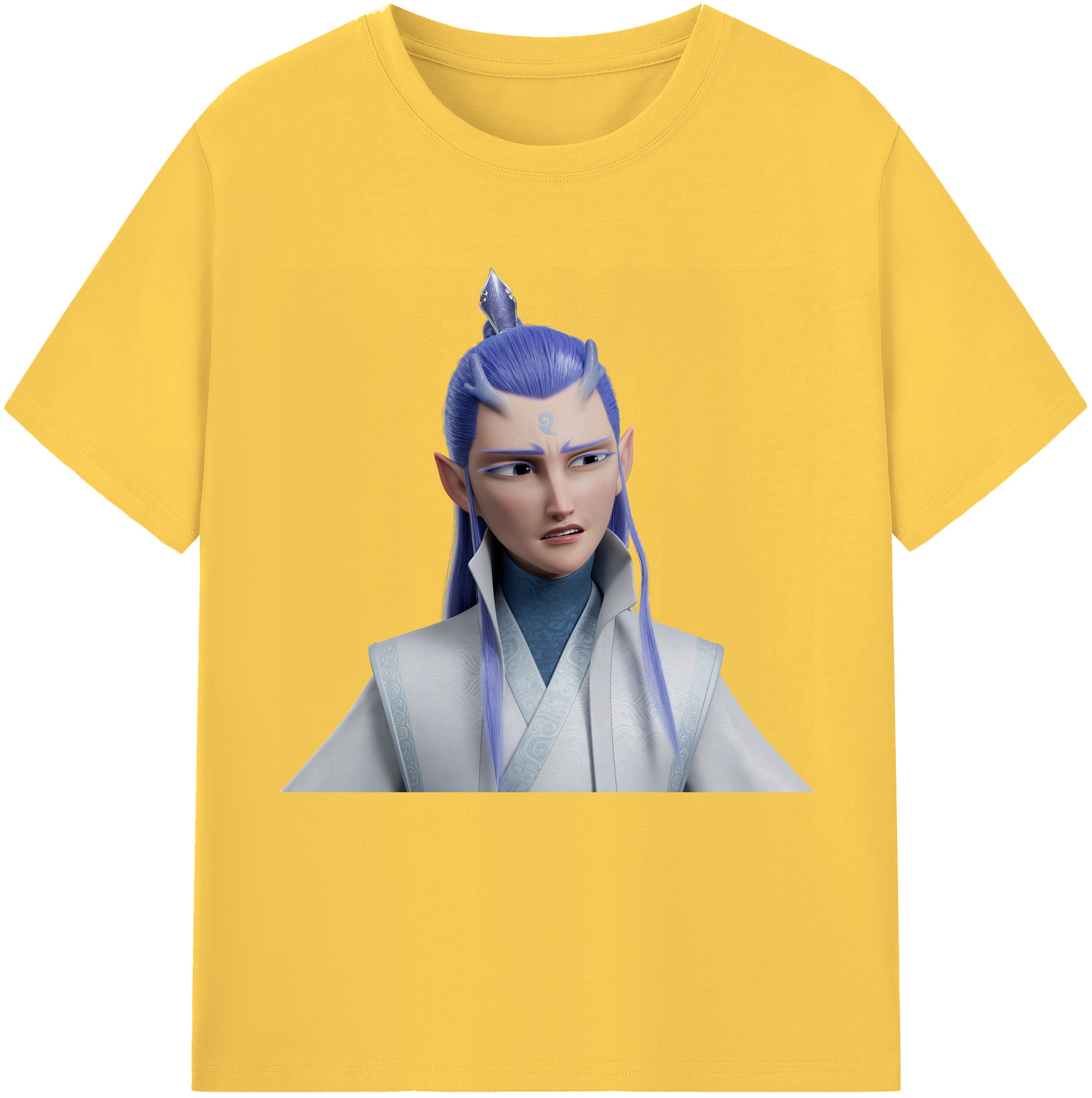 （画像用） Ne Zha 2 ナタ 魔童の大暴れ 綿100％半袖Tシャツ（フロントプリント）