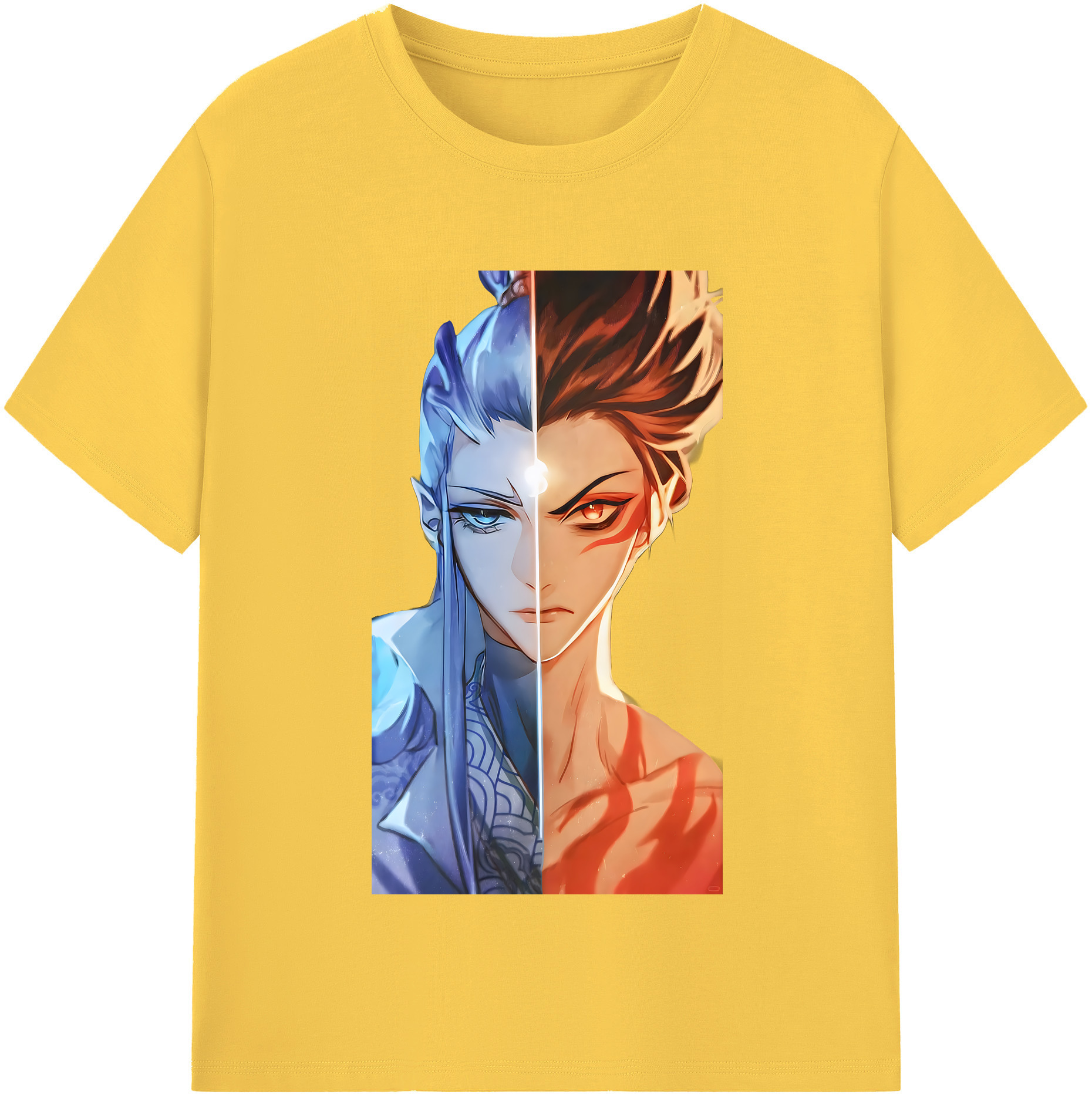 （画像用） Ne Zha 2 ナタ 魔童の大暴れ 綿100％半袖Tシャツ（フロントプリント）