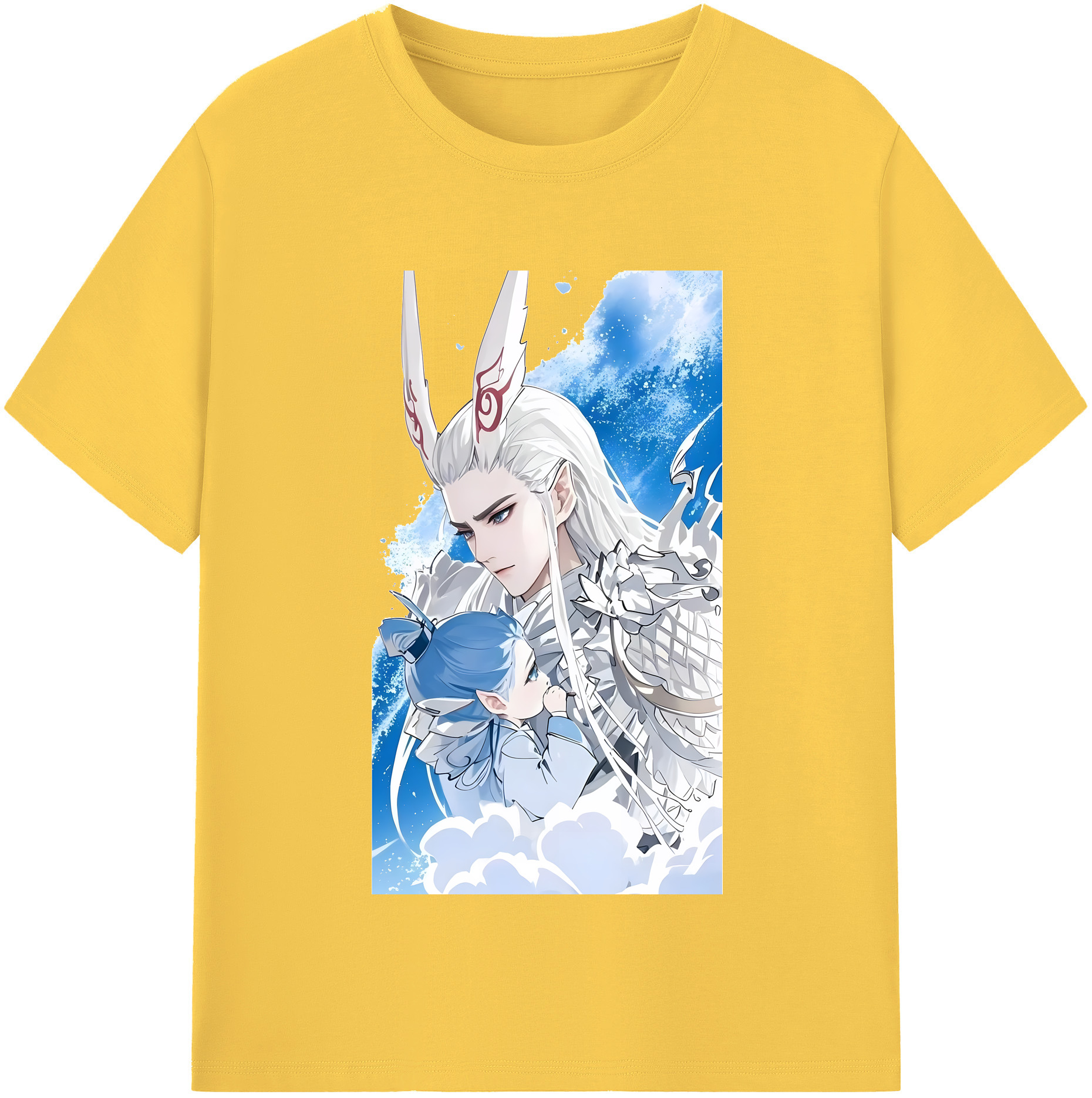 （画像用） Ne Zha 2 ナタ 魔童の大暴れ 綿100％半袖Tシャツ（フロントプリント）