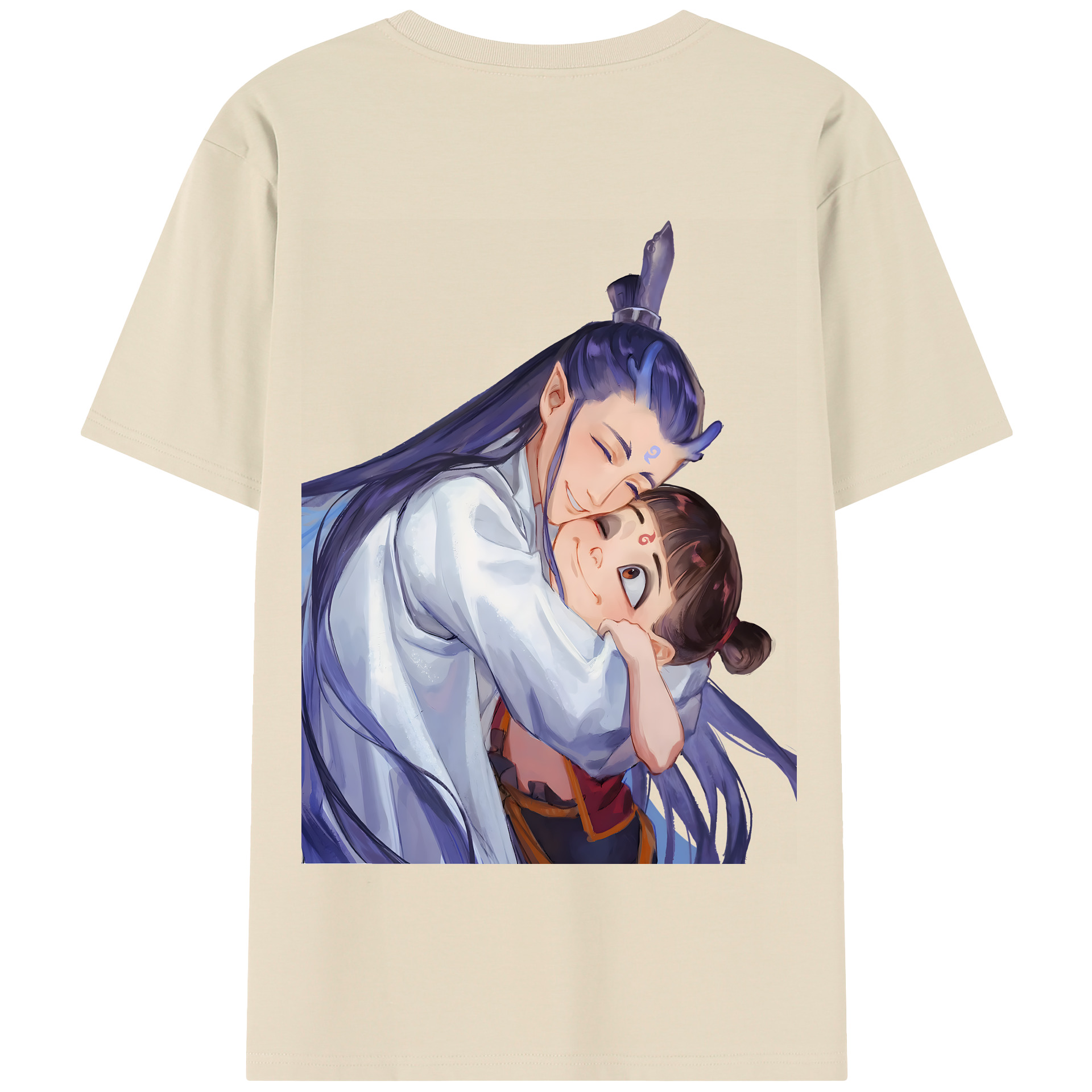 （画像用） Ne Zha 2 ナタ 魔童の大暴れ 綿100％半袖Tシャツ（背面プリント）