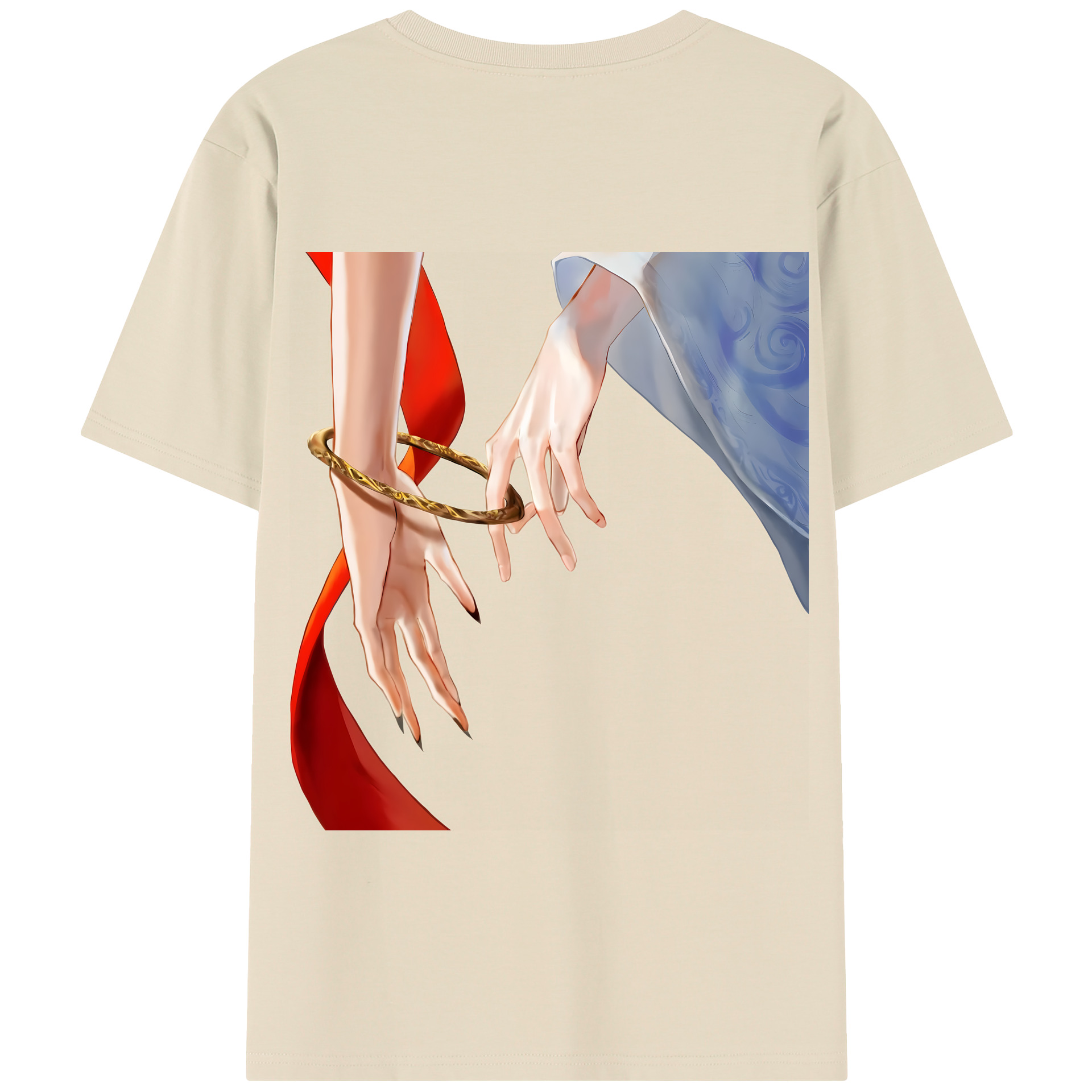 （画像用） Ne Zha 2 ナタ 魔童の大暴れ 綿100％半袖Tシャツ（背面プリント）