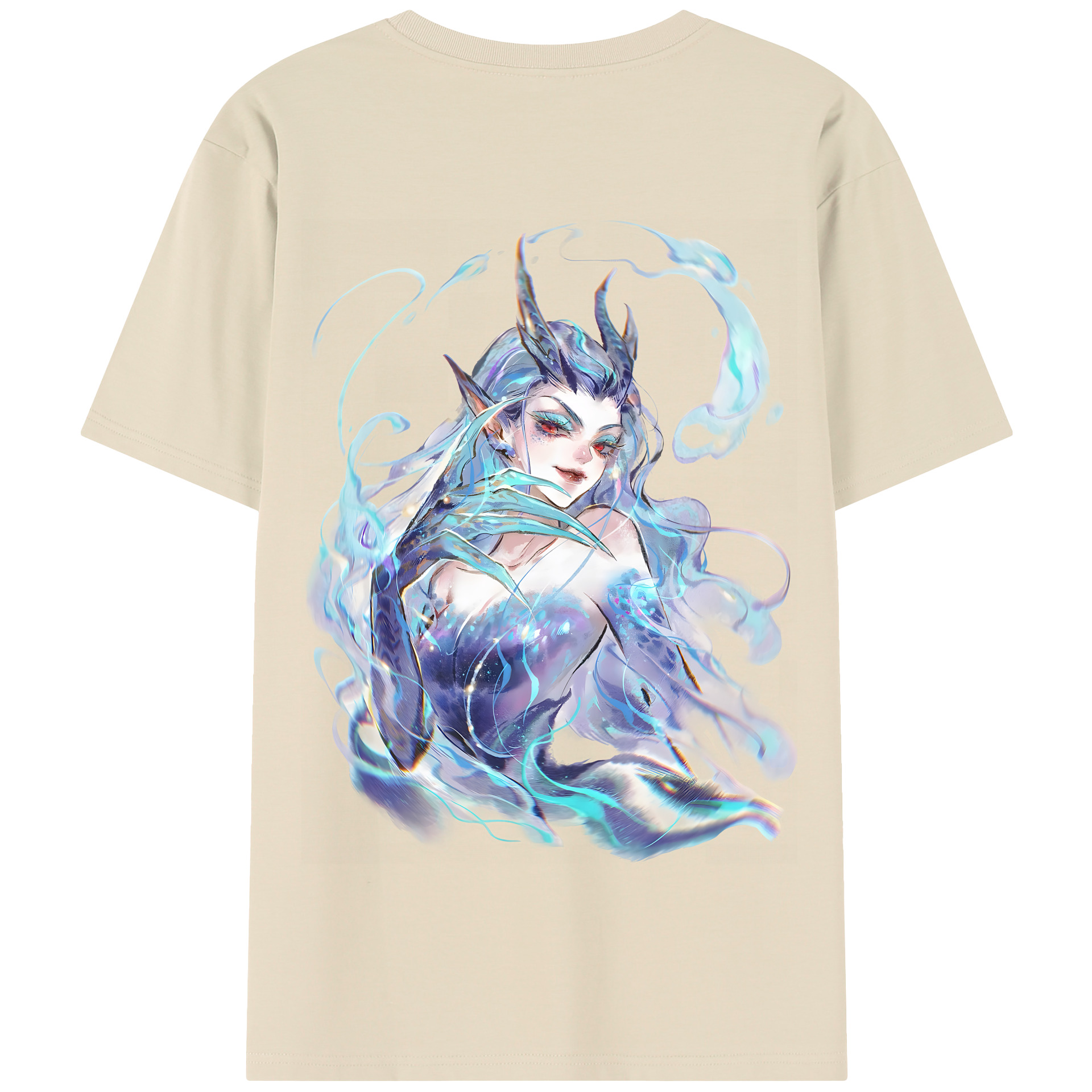 （画像用） Ne Zha 2 ナタ 魔童の大暴れ 綿100％半袖Tシャツ（背面プリント）