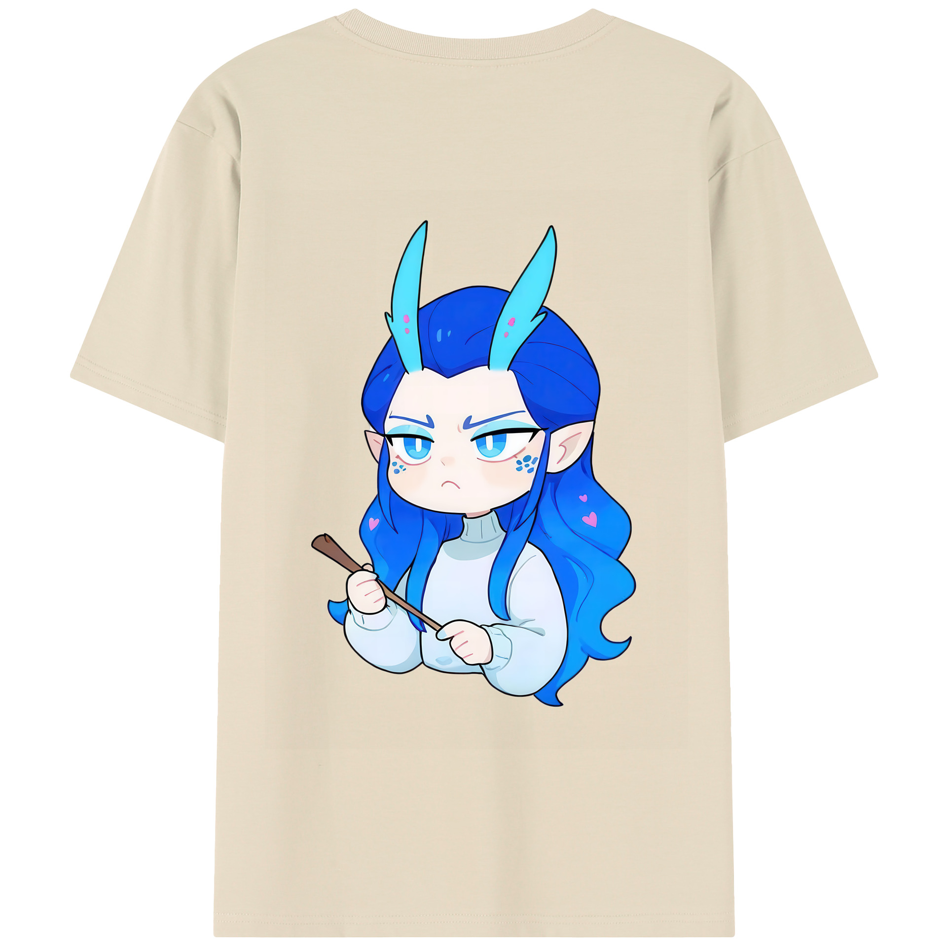（画像用） Ne Zha 2 ナタ 魔童の大暴れ 綿100％半袖Tシャツ（背面プリント）