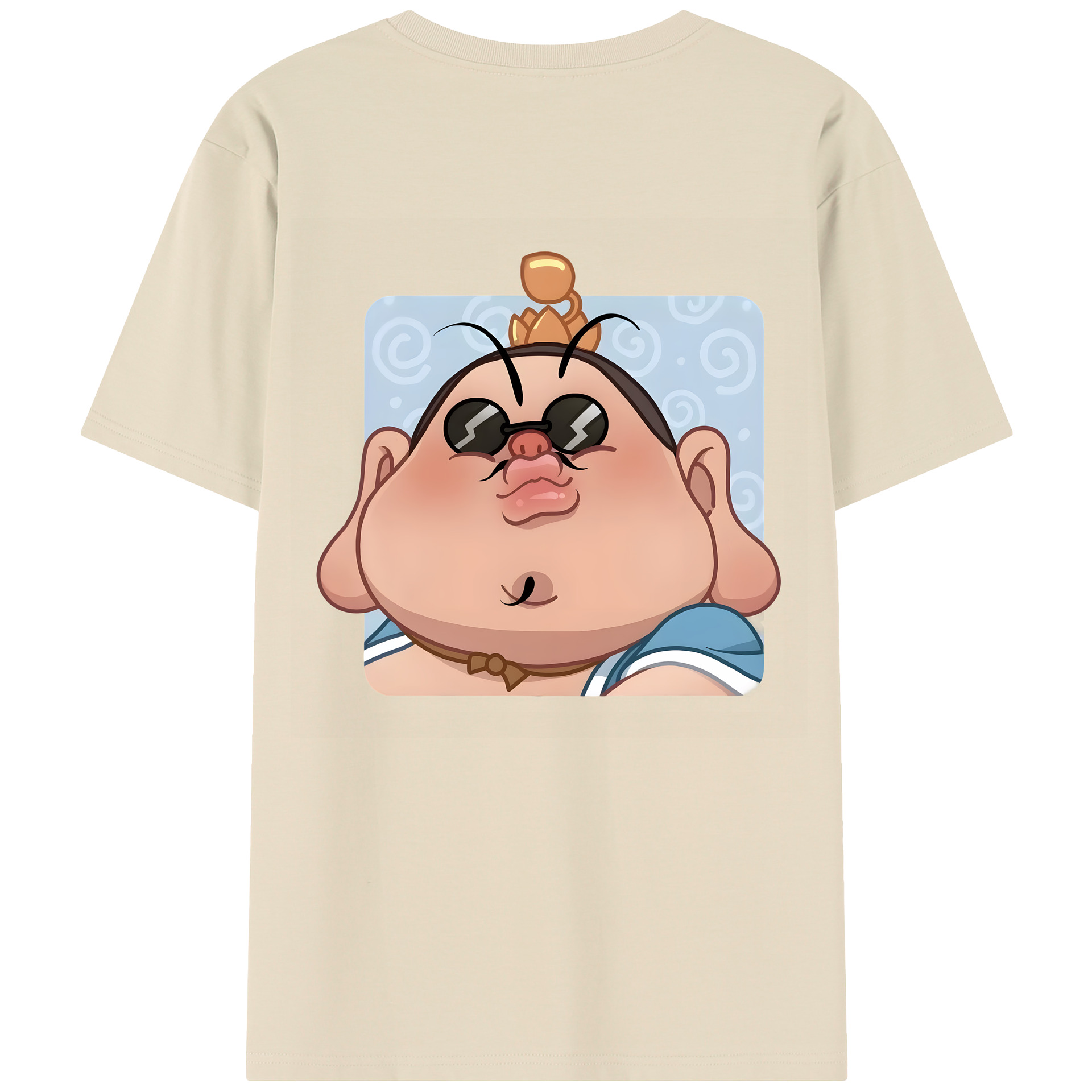 （画像用） Ne Zha 2 ナタ 魔童の大暴れ 綿100％半袖Tシャツ（背面プリント）