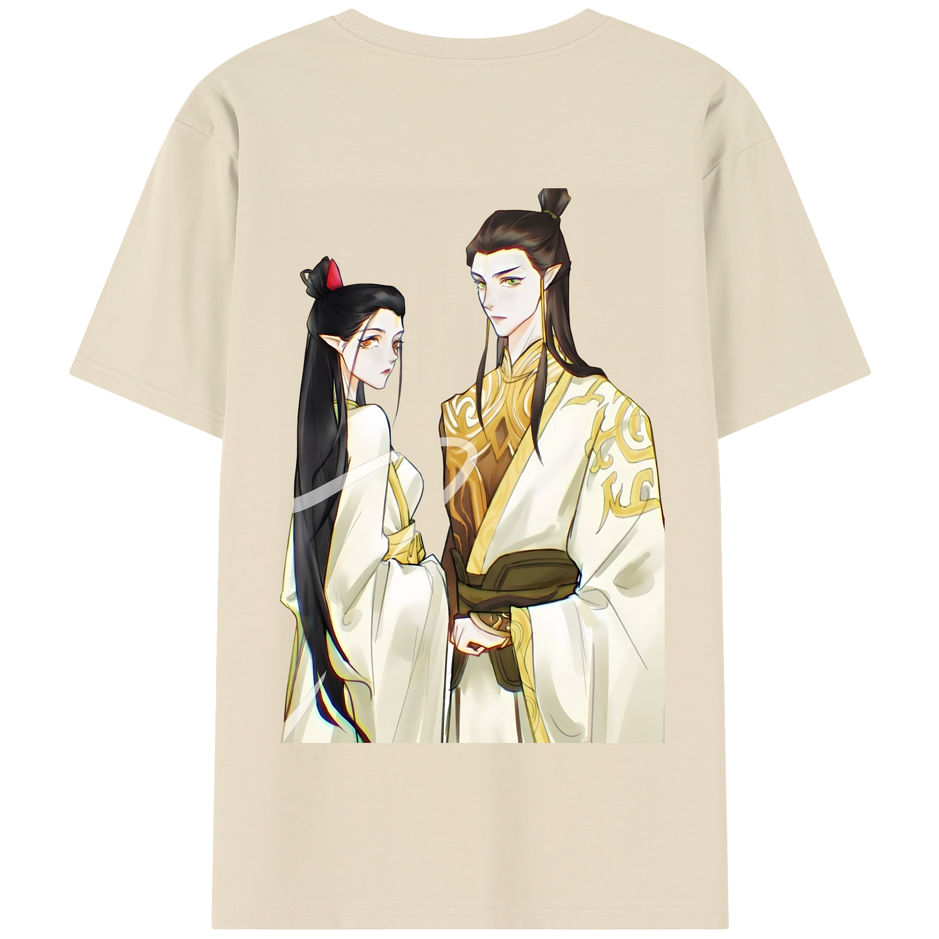 （画像用） Ne Zha 2 ナタ 魔童の大暴れ 綿100％半袖Tシャツ（背面プリント）