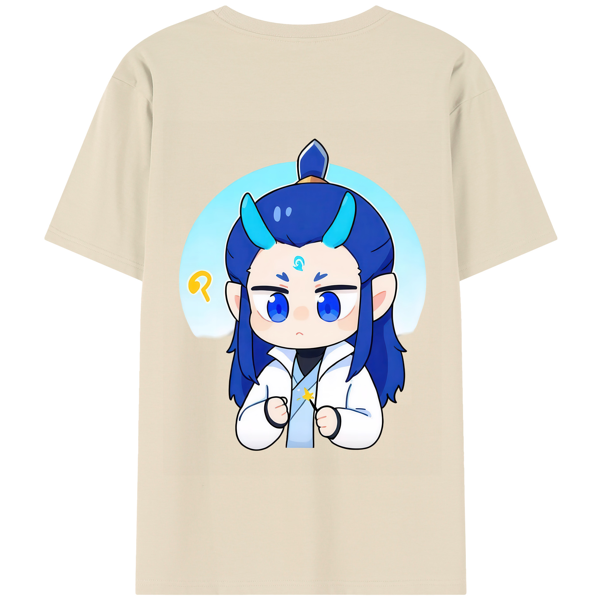 （画像用） Ne Zha 2 ナタ 魔童の大暴れ 綿100％半袖Tシャツ（背面プリント）