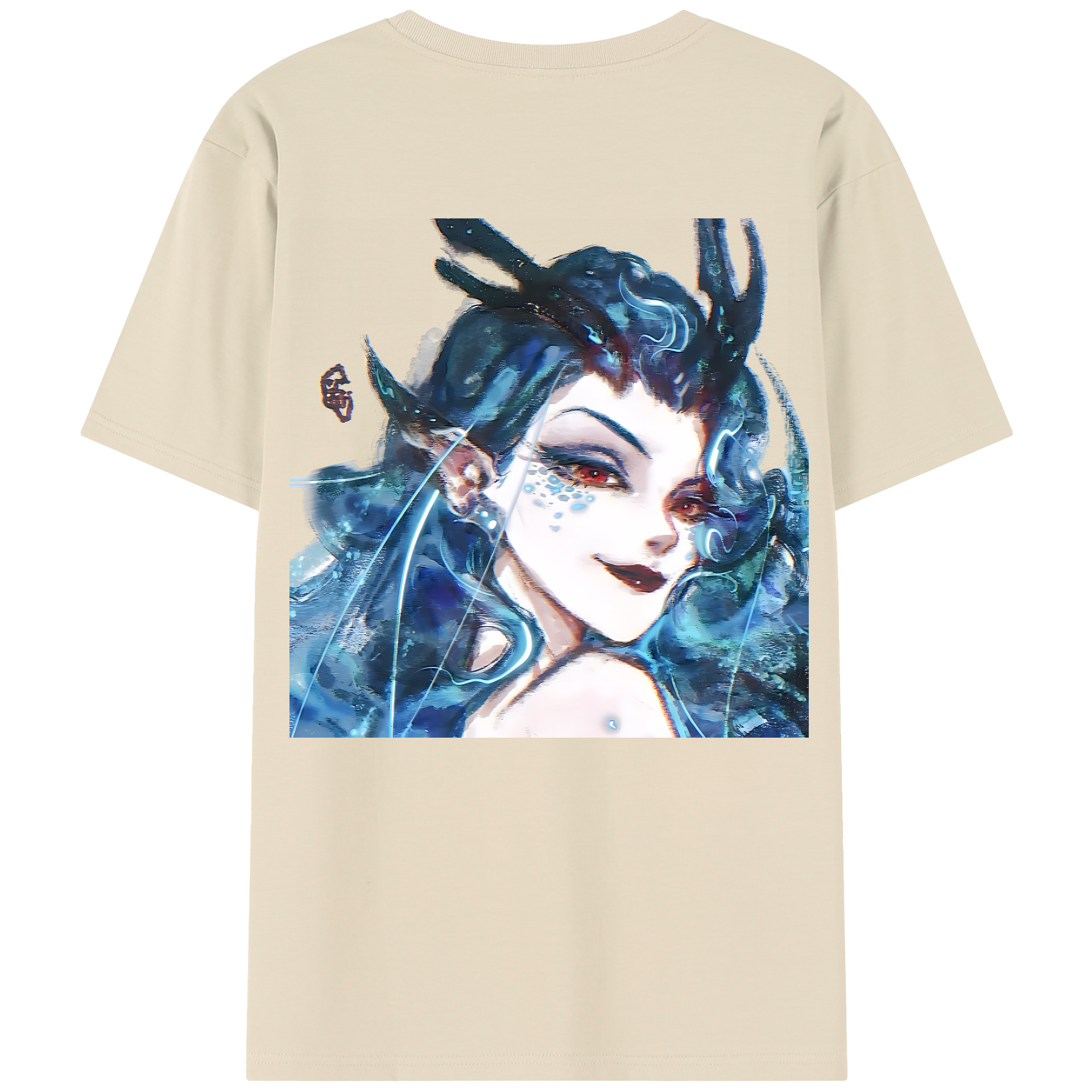 （画像用） Ne Zha 2 ナタ 魔童の大暴れ 綿100％半袖Tシャツ（背面プリント）