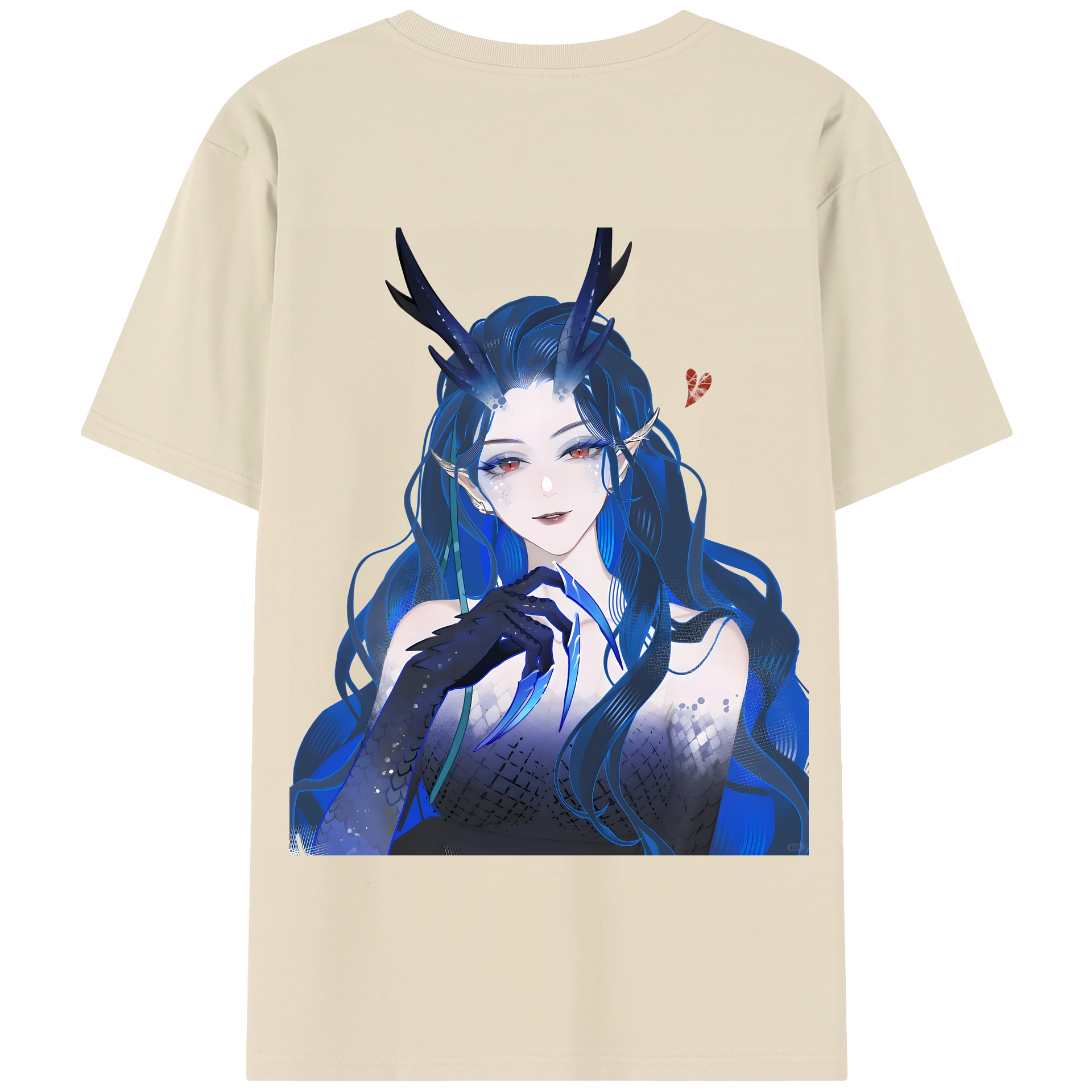 （画像用） Ne Zha 2 ナタ 魔童の大暴れ 綿100％半袖Tシャツ（背面プリント）