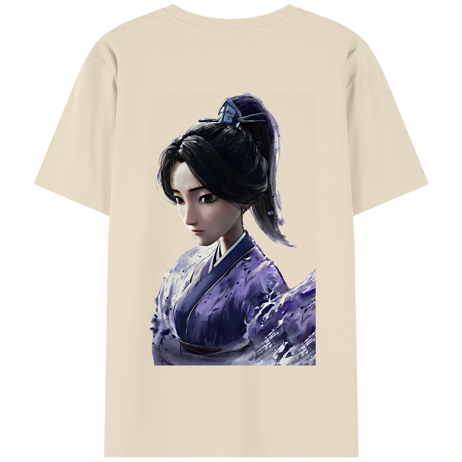 （画像用） Ne Zha 2 ナタ 魔童の大暴れ 綿100％半袖Tシャツ（背面プリント）