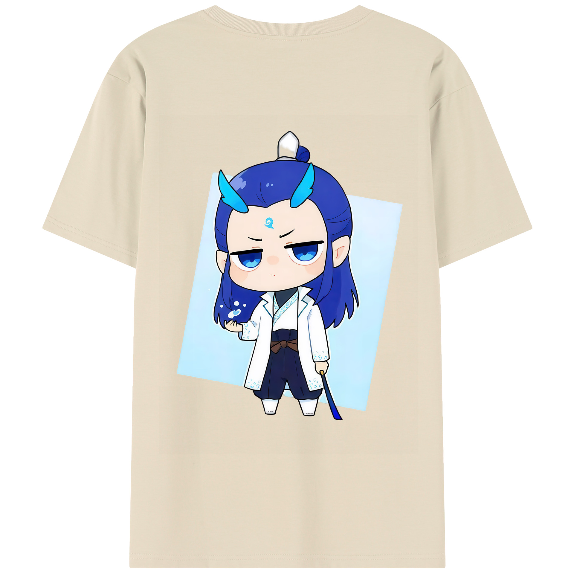 （画像用） Ne Zha 2 ナタ 魔童の大暴れ 綿100％半袖Tシャツ（背面プリント）