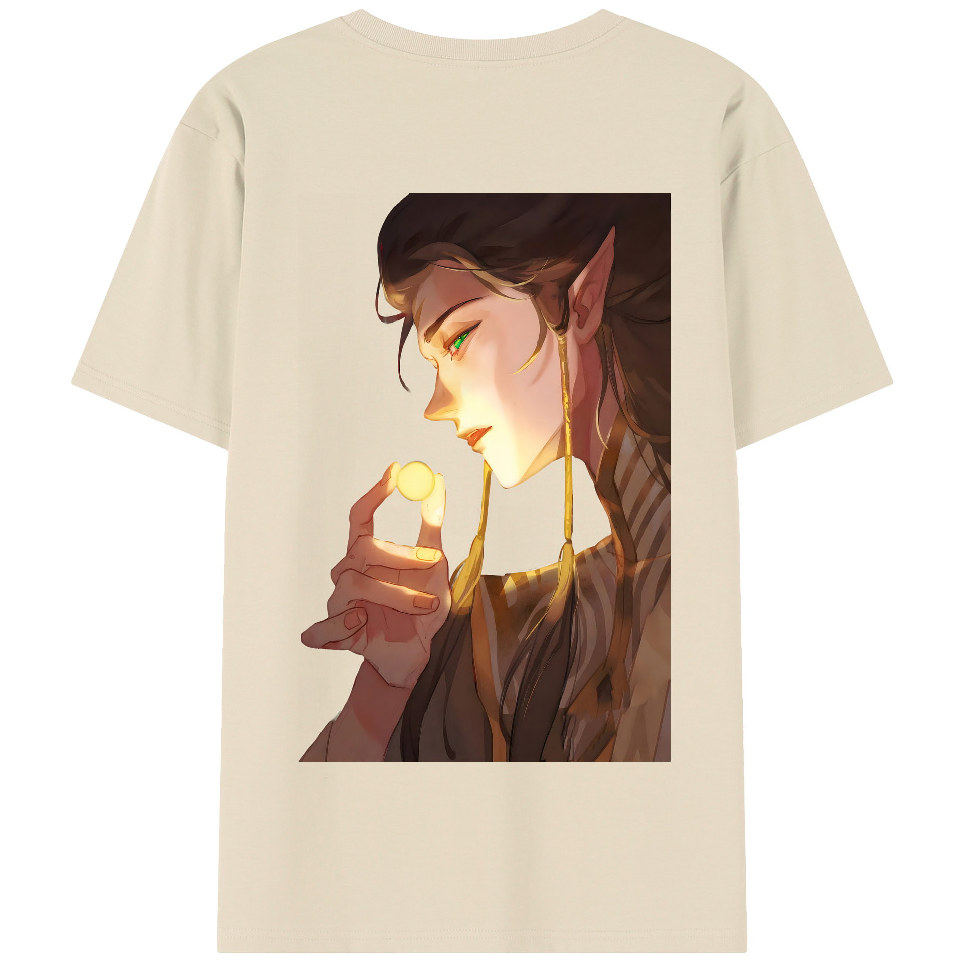 （画像用） Ne Zha 2 ナタ 魔童の大暴れ 綿100％半袖Tシャツ（背面プリント）