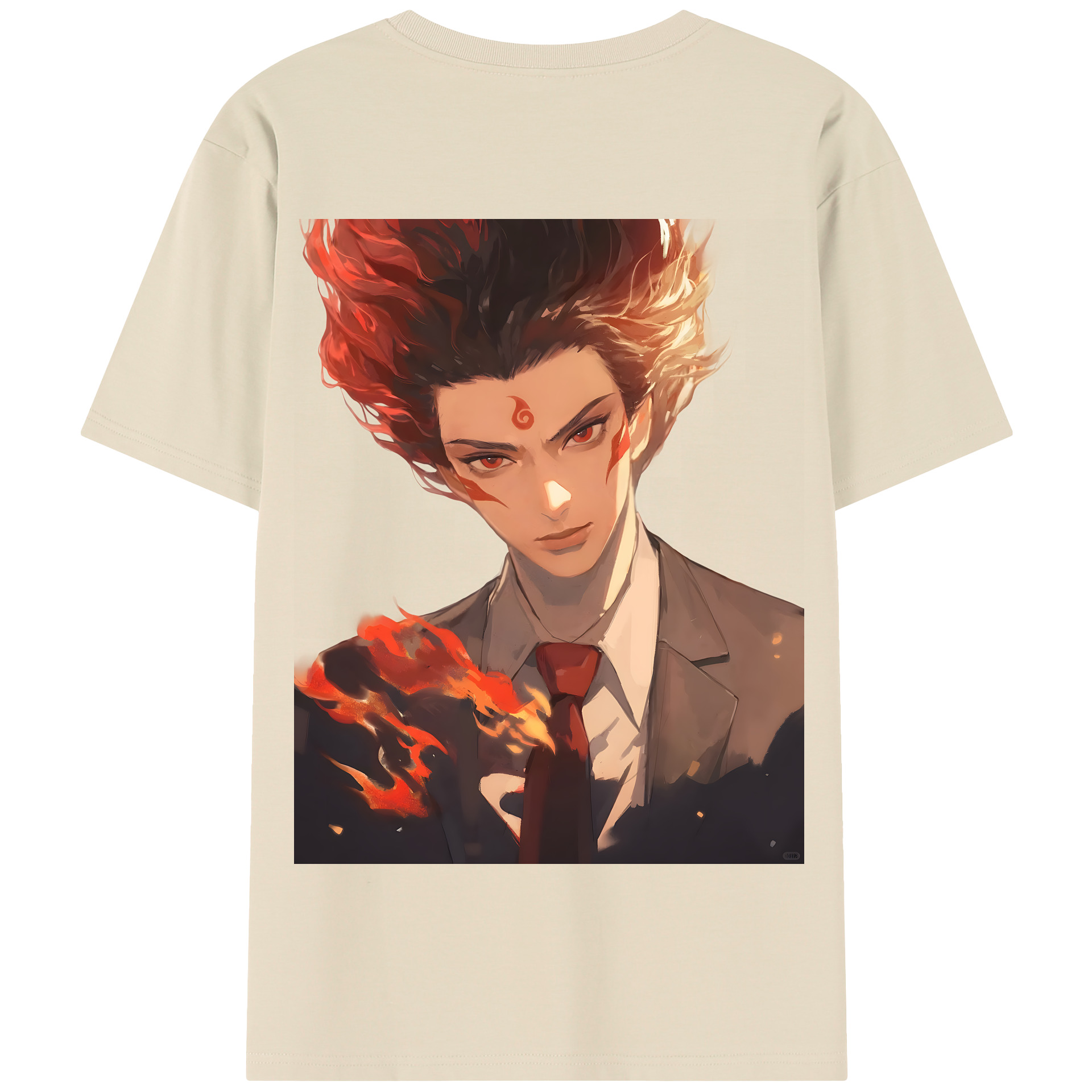 （画像用） Ne Zha 2 ナタ 魔童の大暴れ 綿100％半袖Tシャツ（背面プリント）