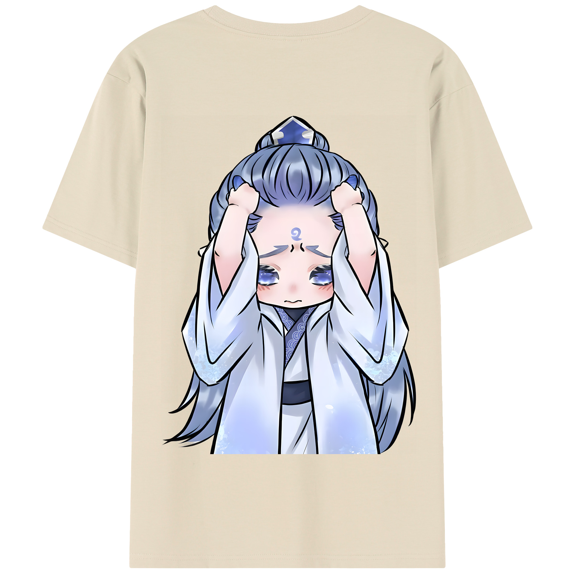 （画像用） Ne Zha 2 ナタ 魔童の大暴れ 綿100％半袖Tシャツ（背面プリント）