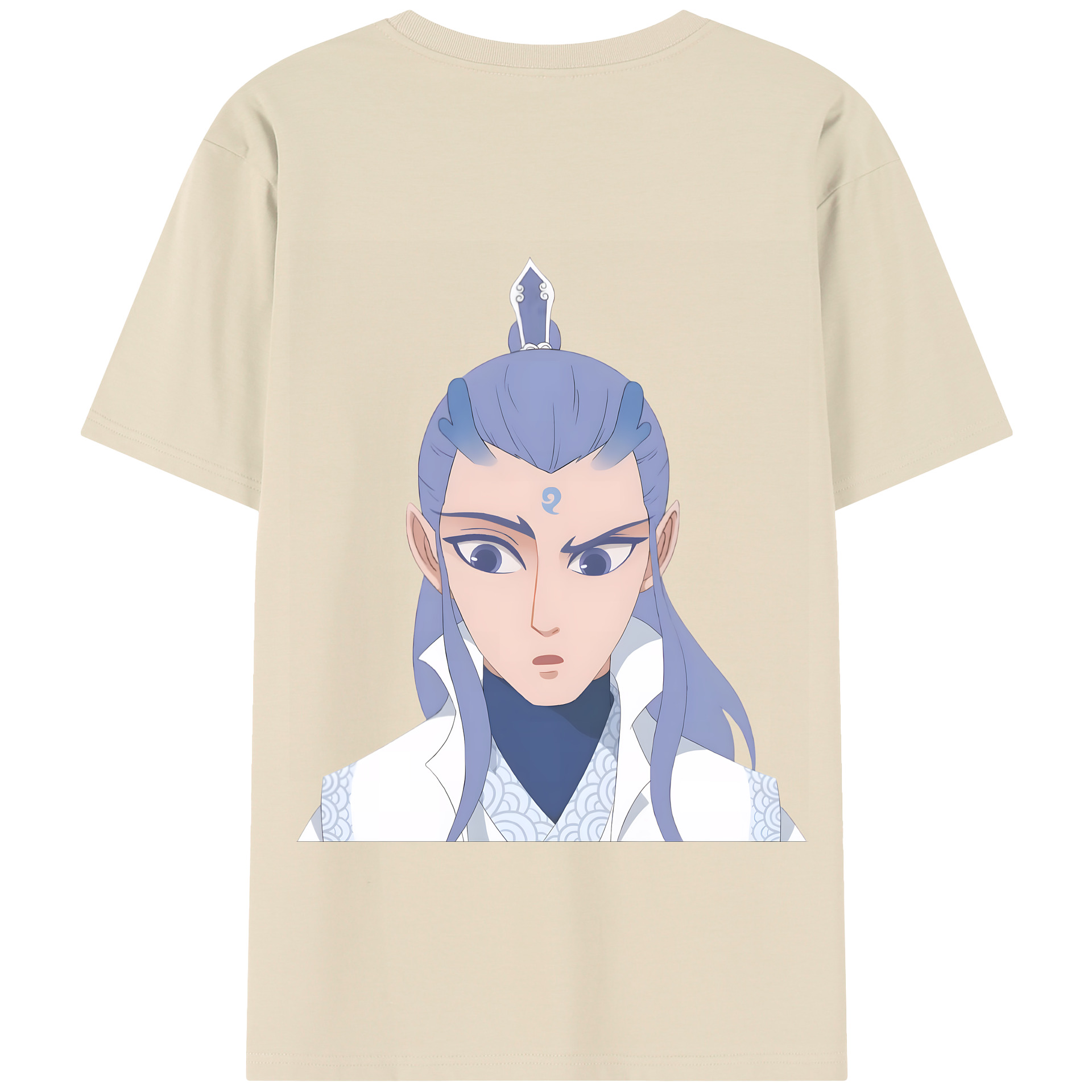 （画像用） Ne Zha 2 ナタ 魔童の大暴れ 綿100％半袖Tシャツ（背面プリント）