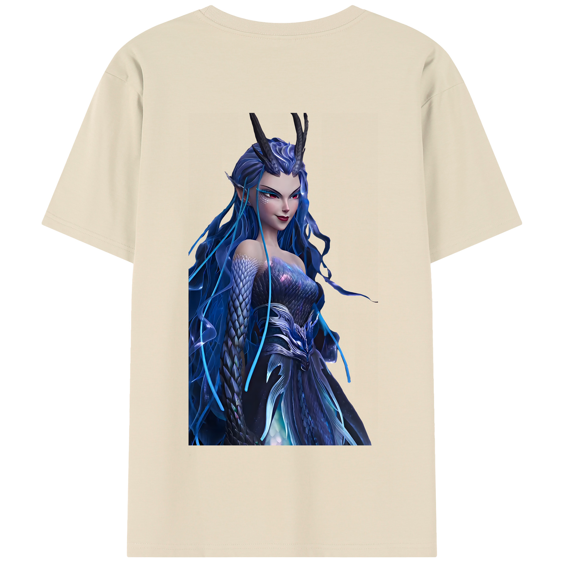 （画像用） Ne Zha 2 ナタ 魔童の大暴れ 綿100％半袖Tシャツ（背面プリント）