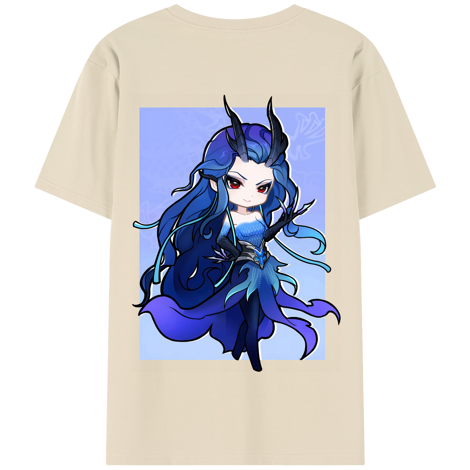 （画像用） Ne Zha 2 ナタ 魔童の大暴れ 綿100％半袖Tシャツ（背面プリント）