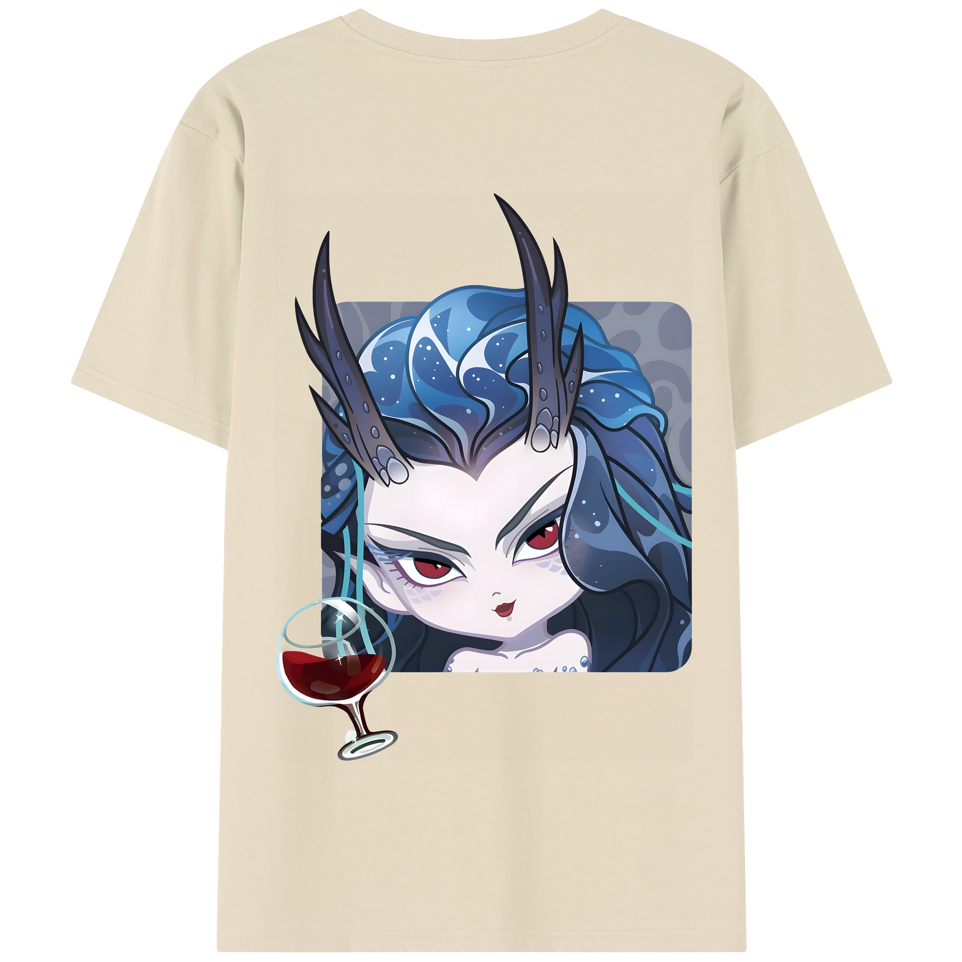 （画像用） Ne Zha 2 ナタ 魔童の大暴れ 綿100％半袖Tシャツ（背面プリント）