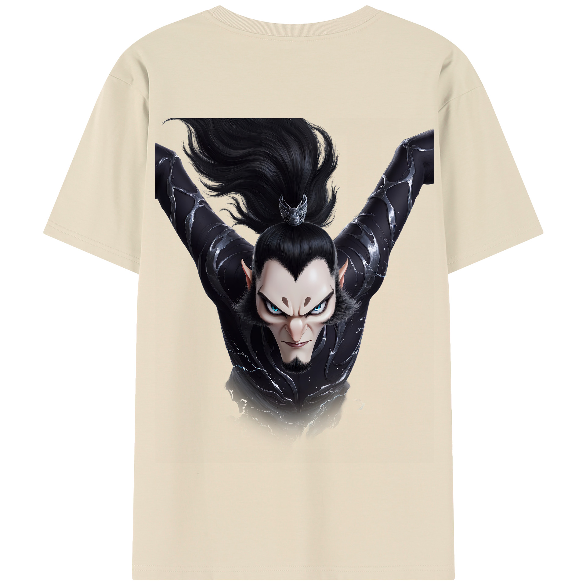 （画像用） Ne Zha 2 ナタ 魔童の大暴れ 綿100％半袖Tシャツ（背面プリント）