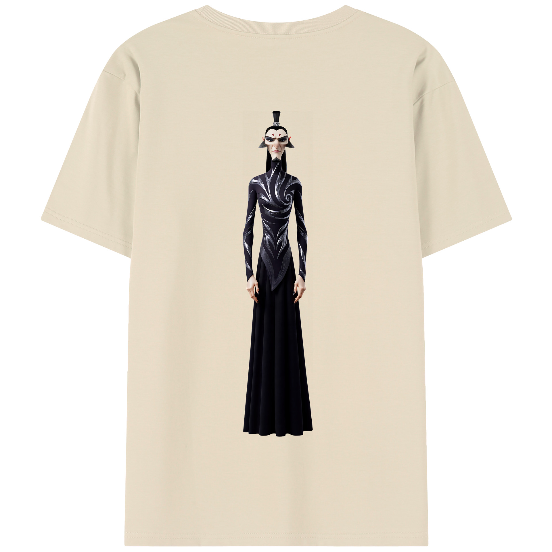 （画像用） Ne Zha 2 ナタ 魔童の大暴れ 綿100％半袖Tシャツ（背面プリント）