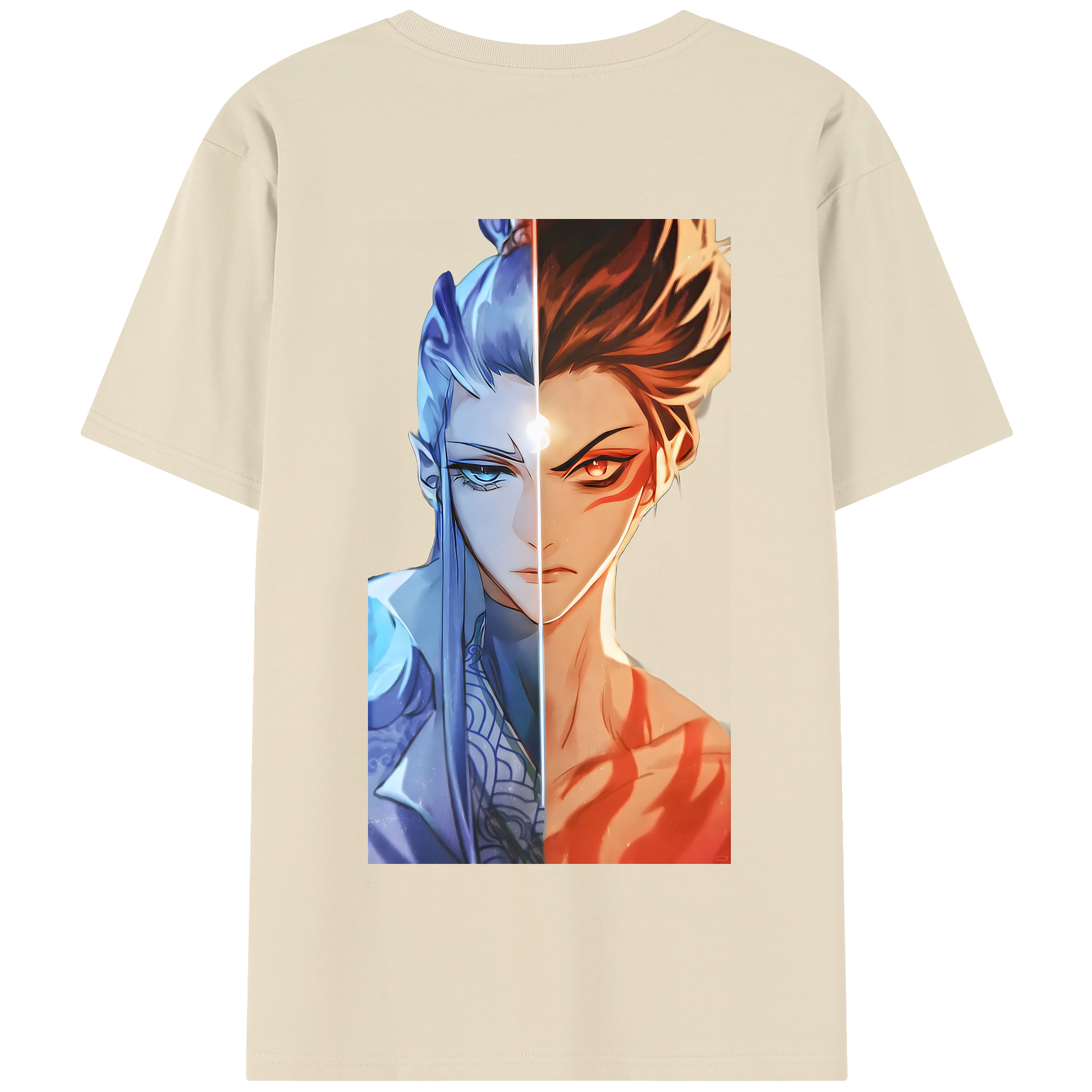 （画像用） Ne Zha 2 ナタ 魔童の大暴れ 綿100％半袖Tシャツ（背面プリント）