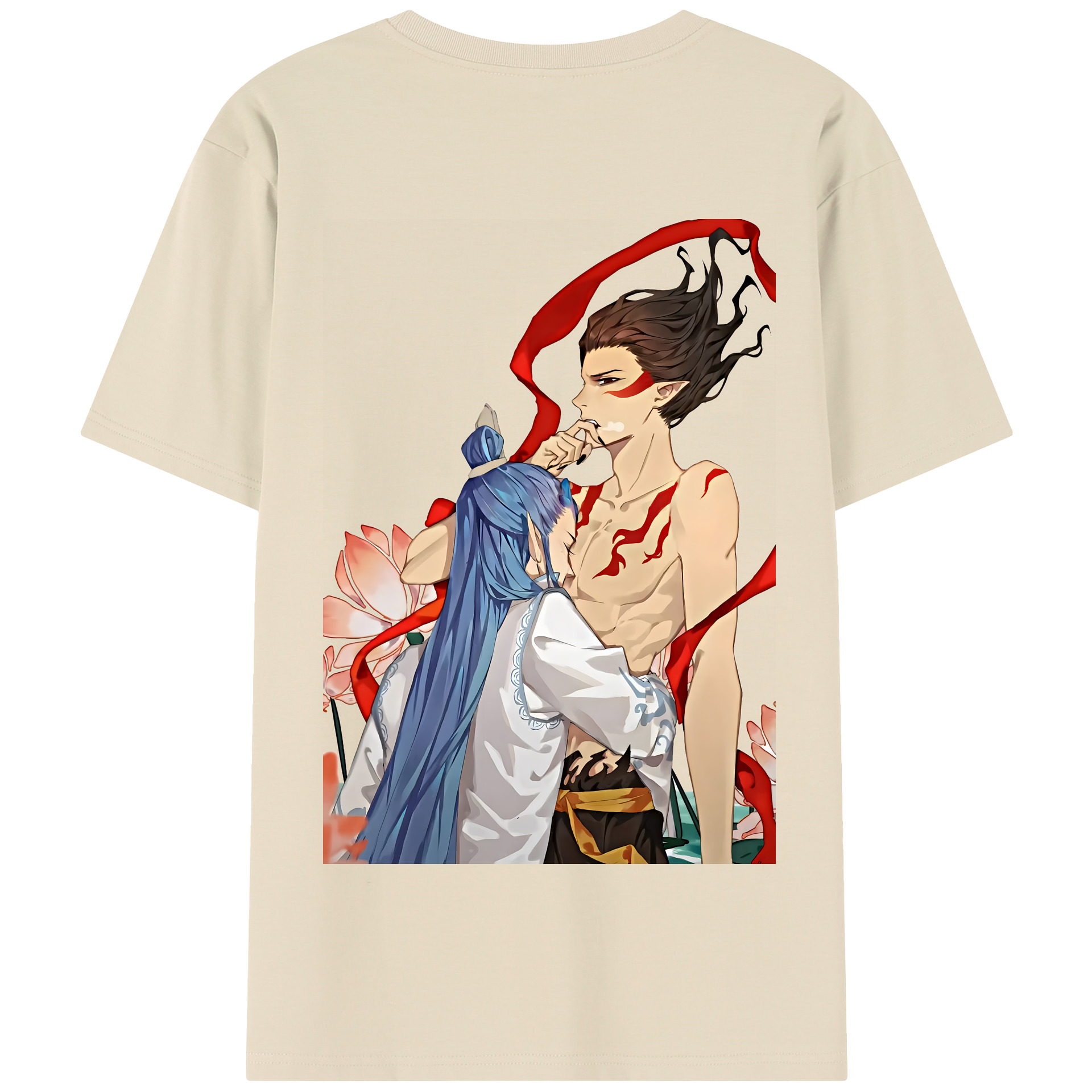 （画像用） Ne Zha 2 ナタ 魔童の大暴れ 綿100％半袖Tシャツ（背面プリント）