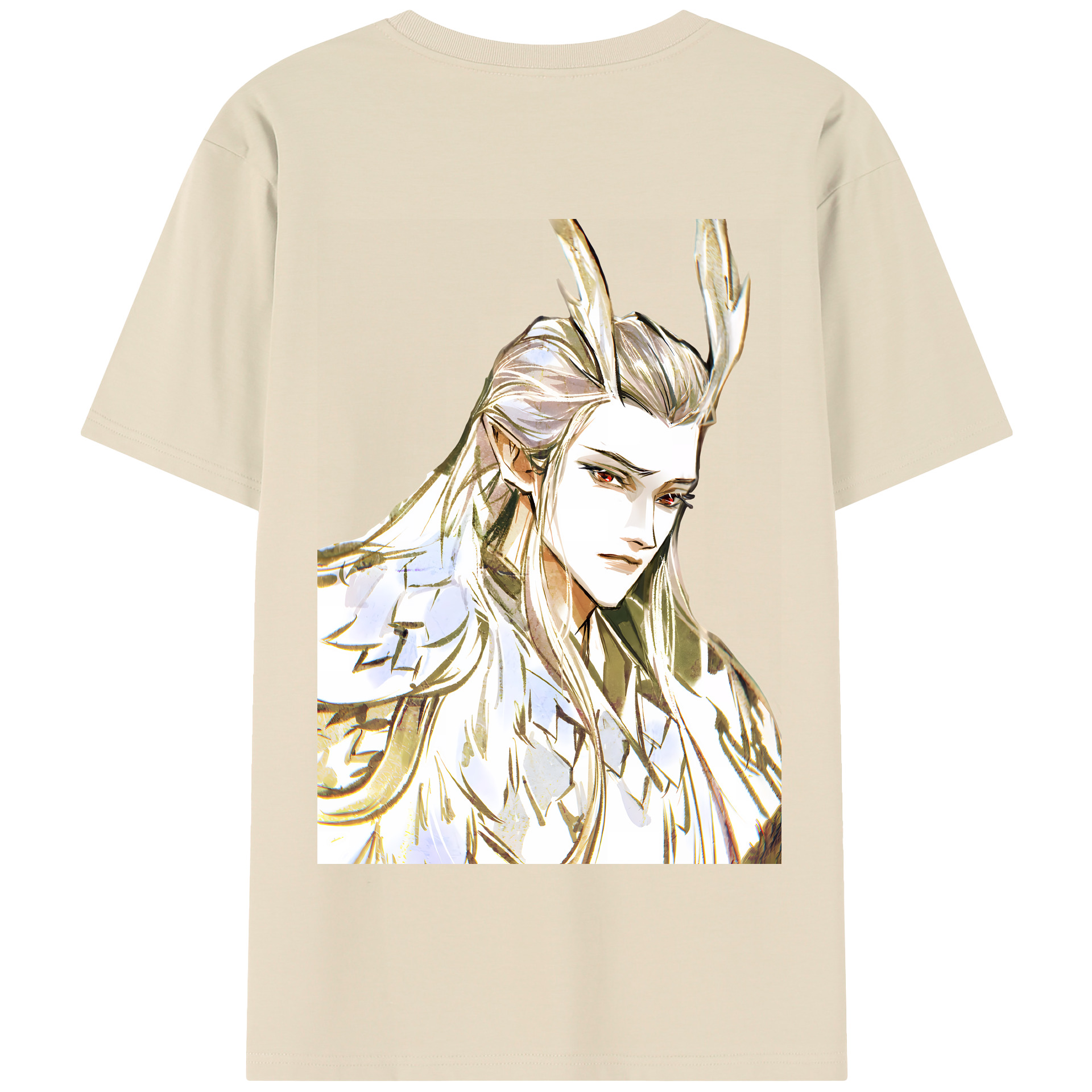 （画像用） Ne Zha 2 ナタ 魔童の大暴れ 綿100％半袖Tシャツ（背面プリント）