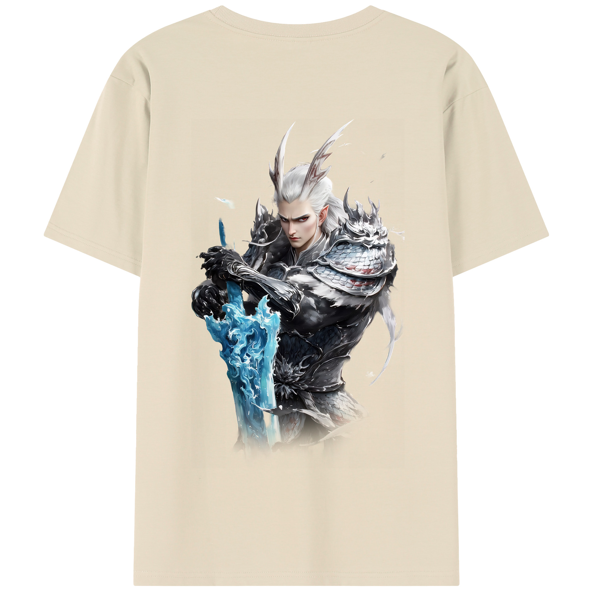 （画像用） Ne Zha 2 ナタ 魔童の大暴れ 綿100％半袖Tシャツ（背面プリント）