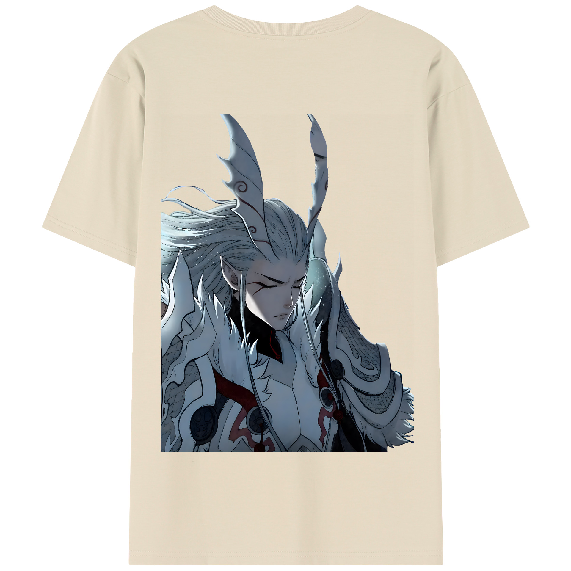 （画像用） Ne Zha 2 ナタ 魔童の大暴れ 綿100％半袖Tシャツ（背面プリント）