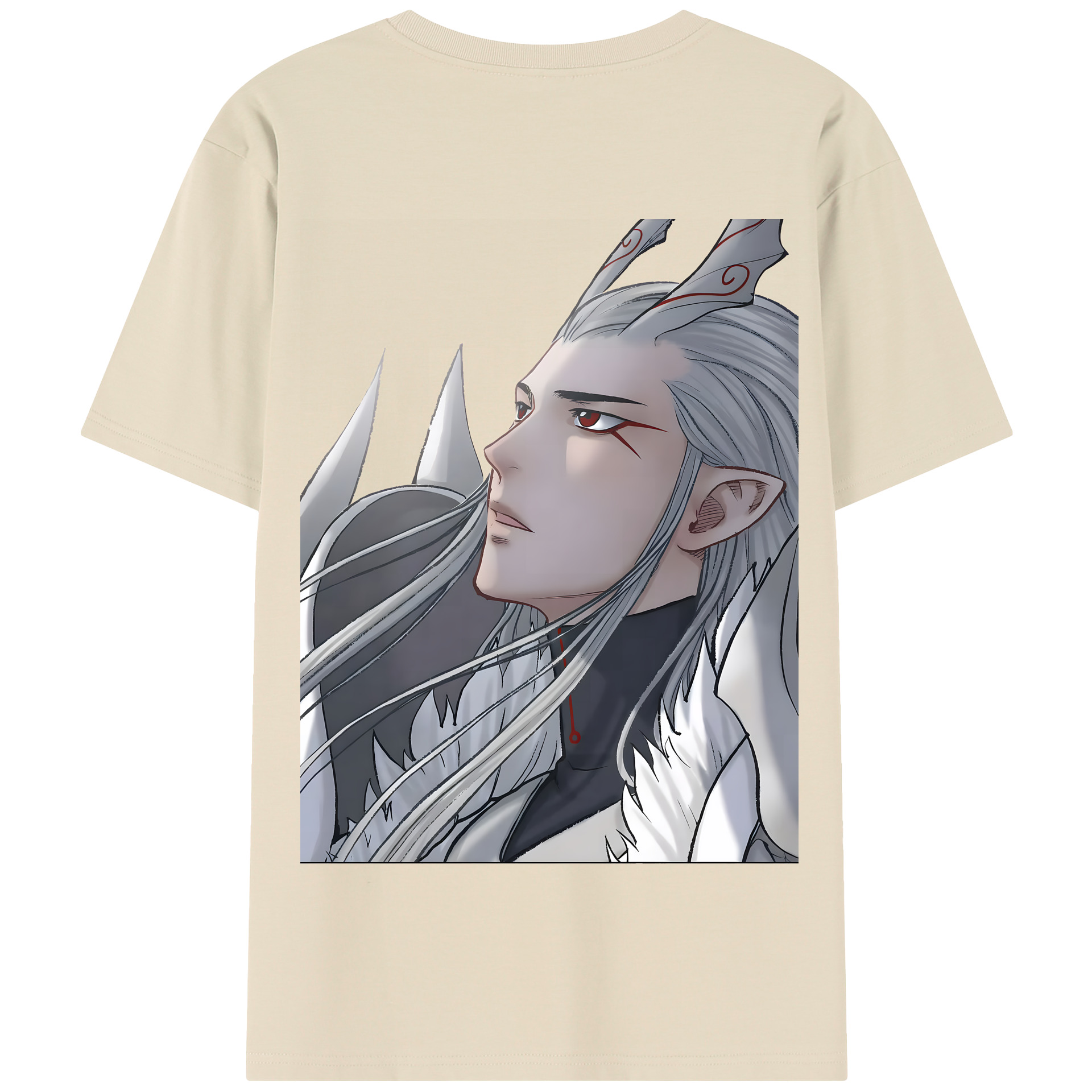 （画像用） Ne Zha 2 ナタ 魔童の大暴れ 綿100％半袖Tシャツ（背面プリント）